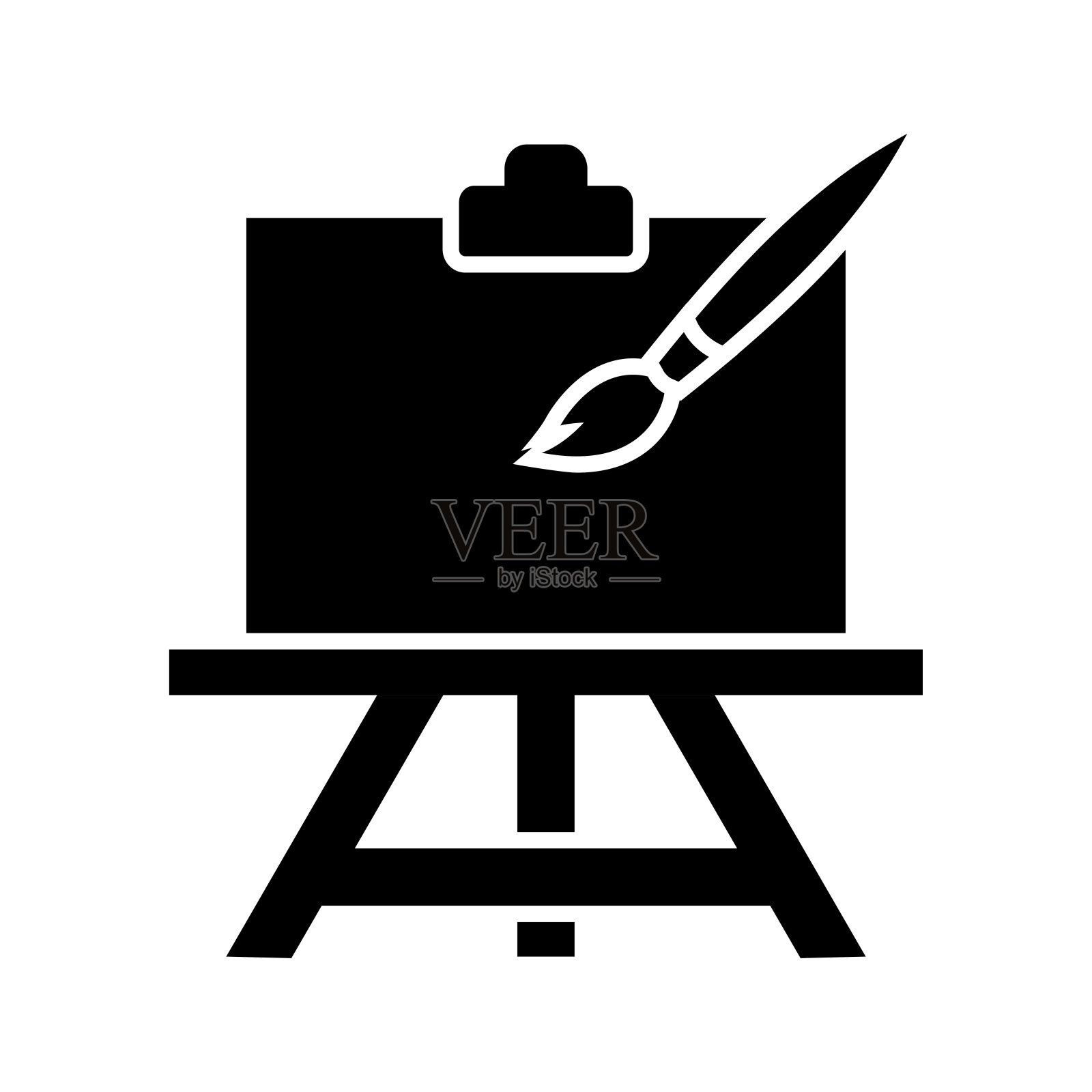 油漆笔刷-艺术-文具图标矢量设计模板插画图片素材