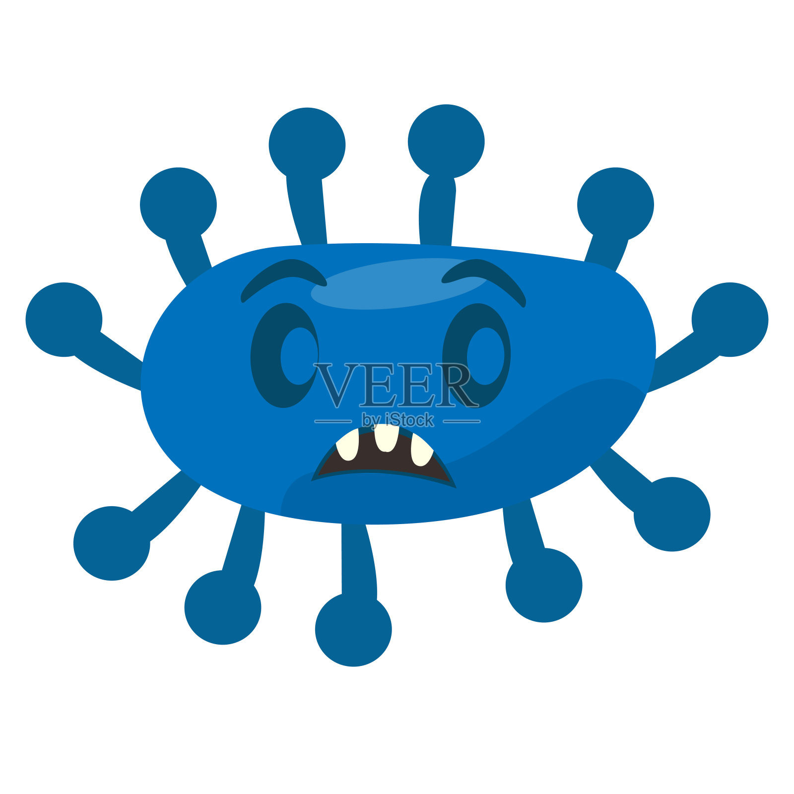 孤立的愤怒病毒图片插画图片素材