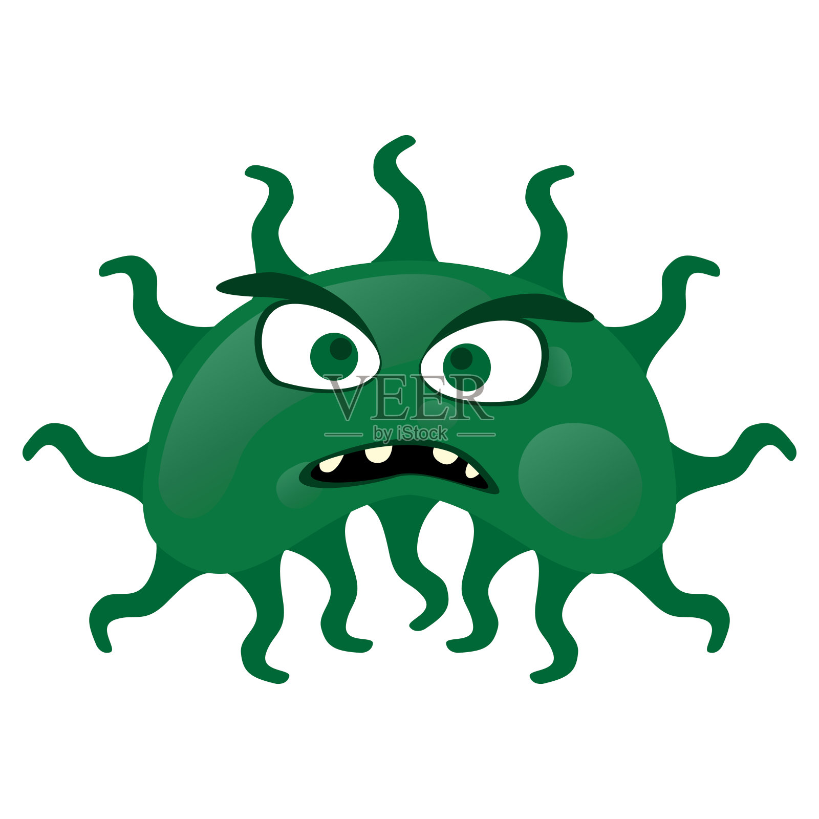 孤立的愤怒病毒图片插画图片素材