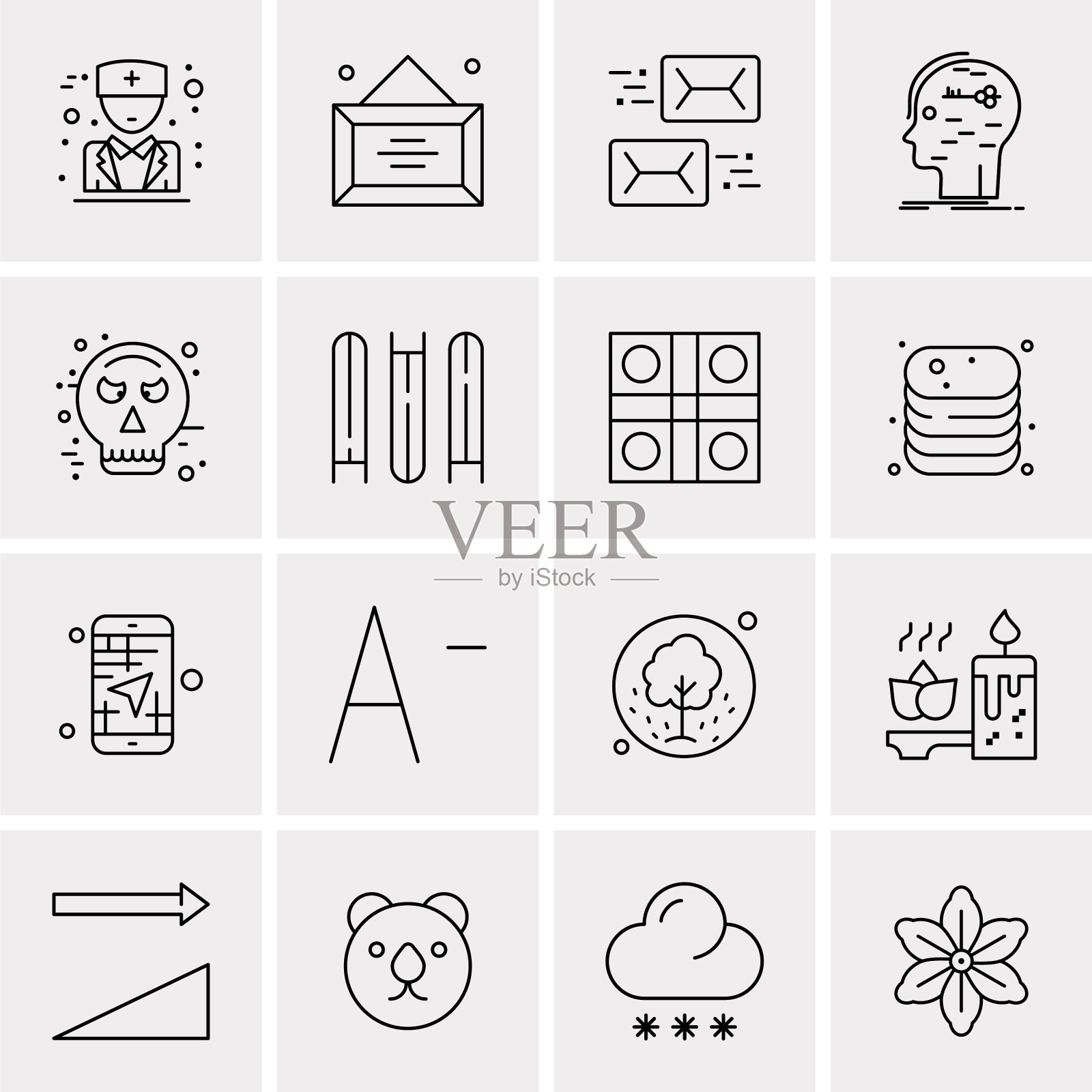 设置16个通用图标业务图标素材