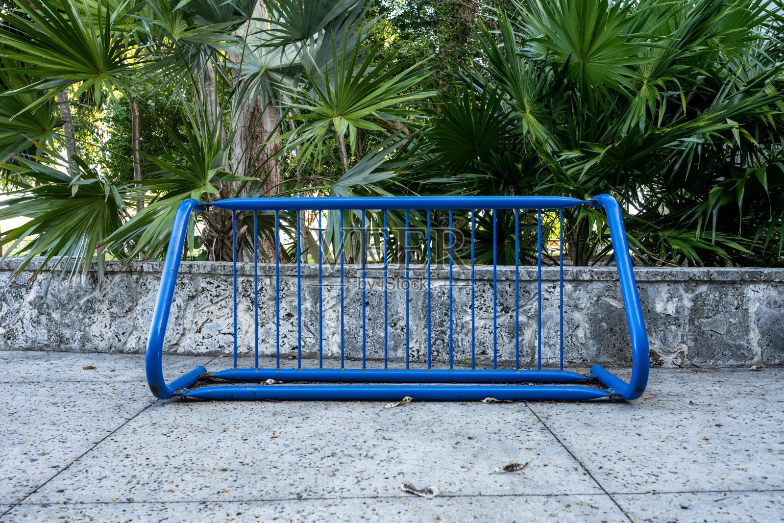 蓝色的自行车架照片摄影图片