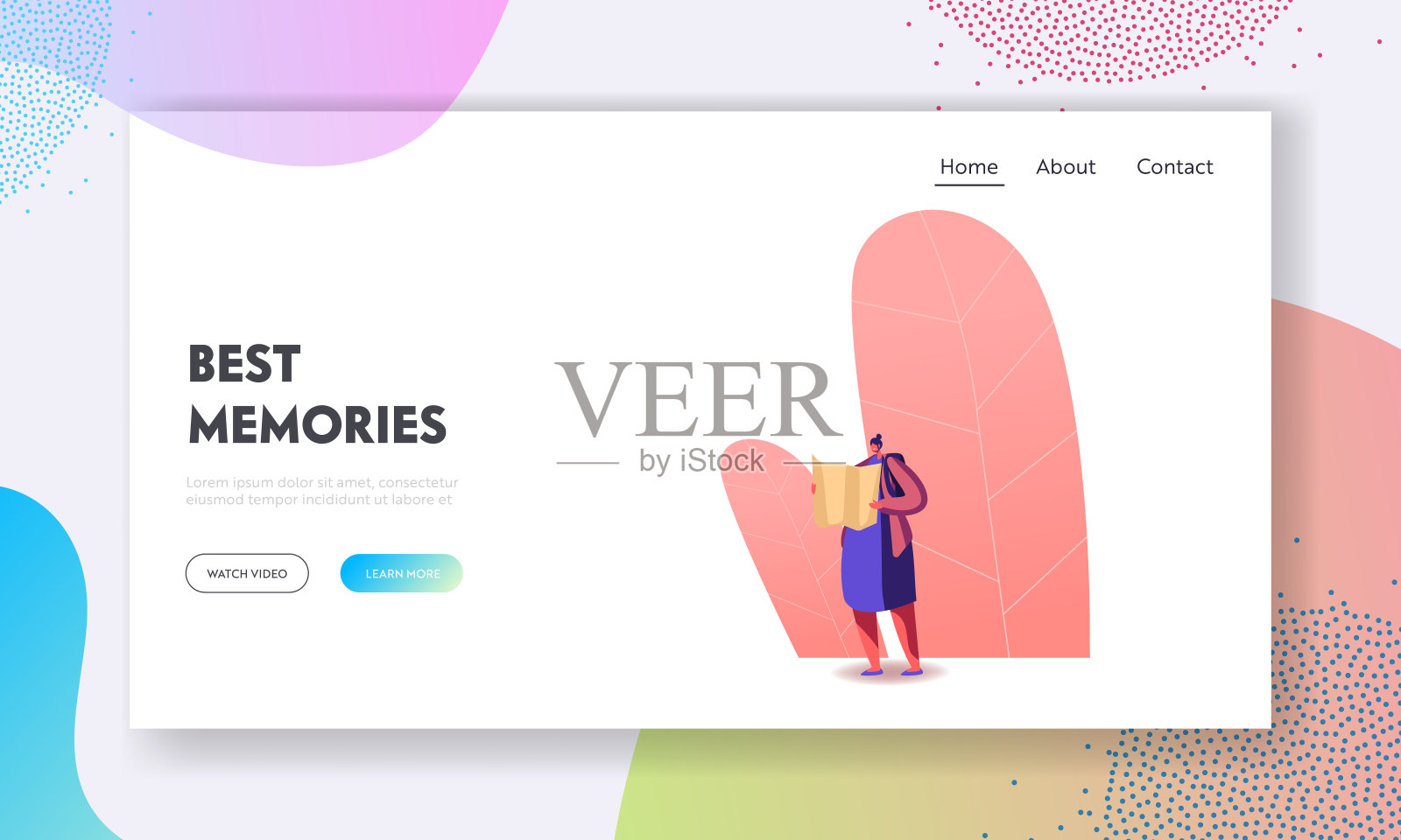 女孩与地图和背包解决逃离房间或任务游戏登陆页面模板。旅游女性人物在外国城市寻找正确的道路。卡通矢量图插画图片素材