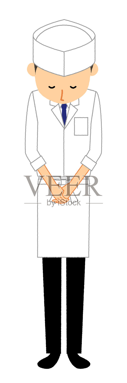 日本厨师,弓插画图片素材