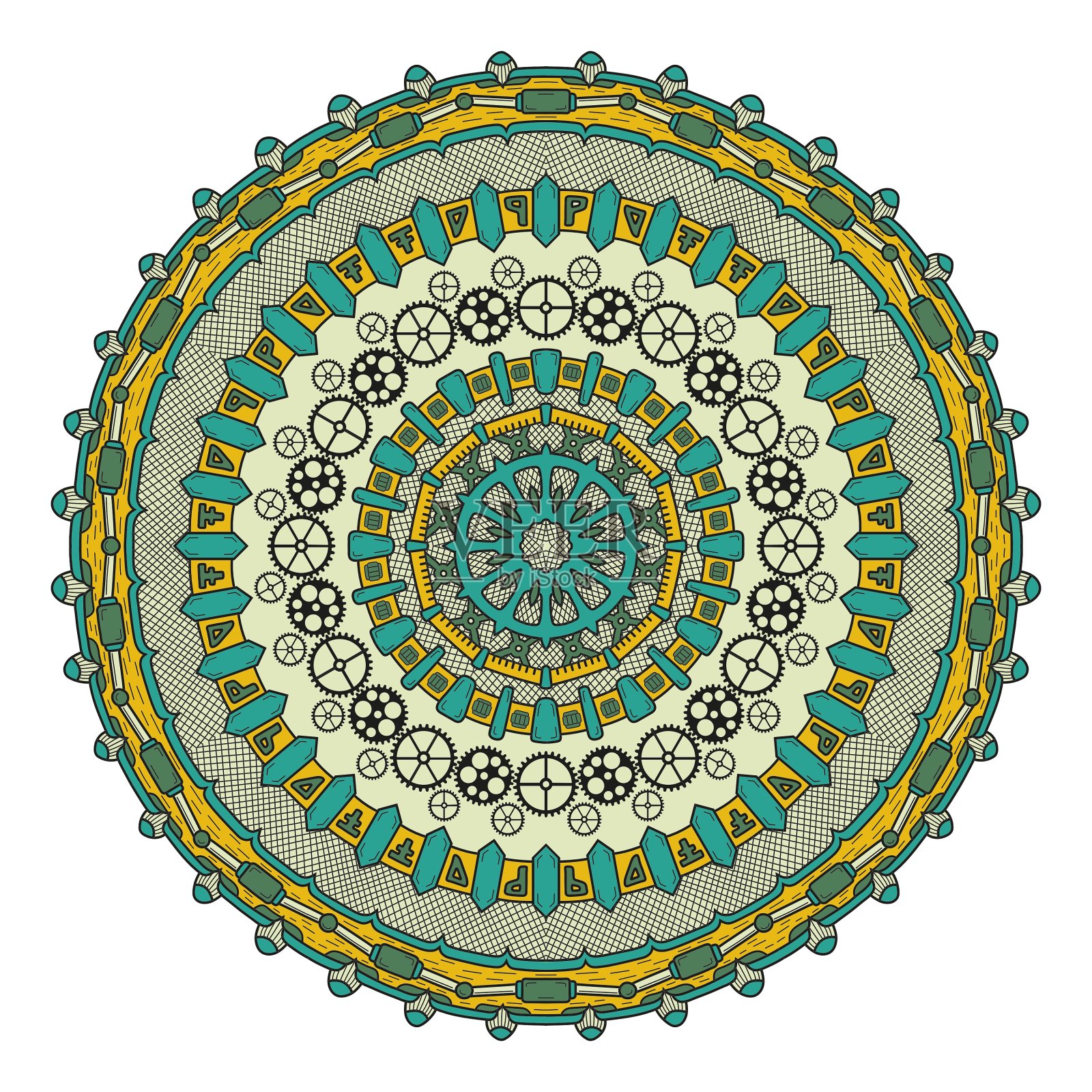 蒸汽朋克圆装饰设计元素图片