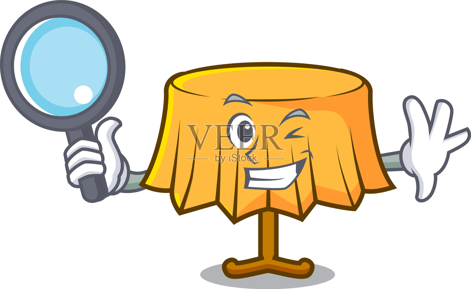 侦探台布人物卡通设计元素图片