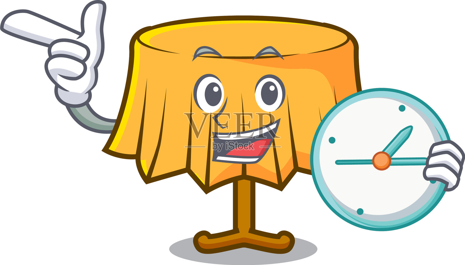 与时钟表布人物卡通设计元素图片