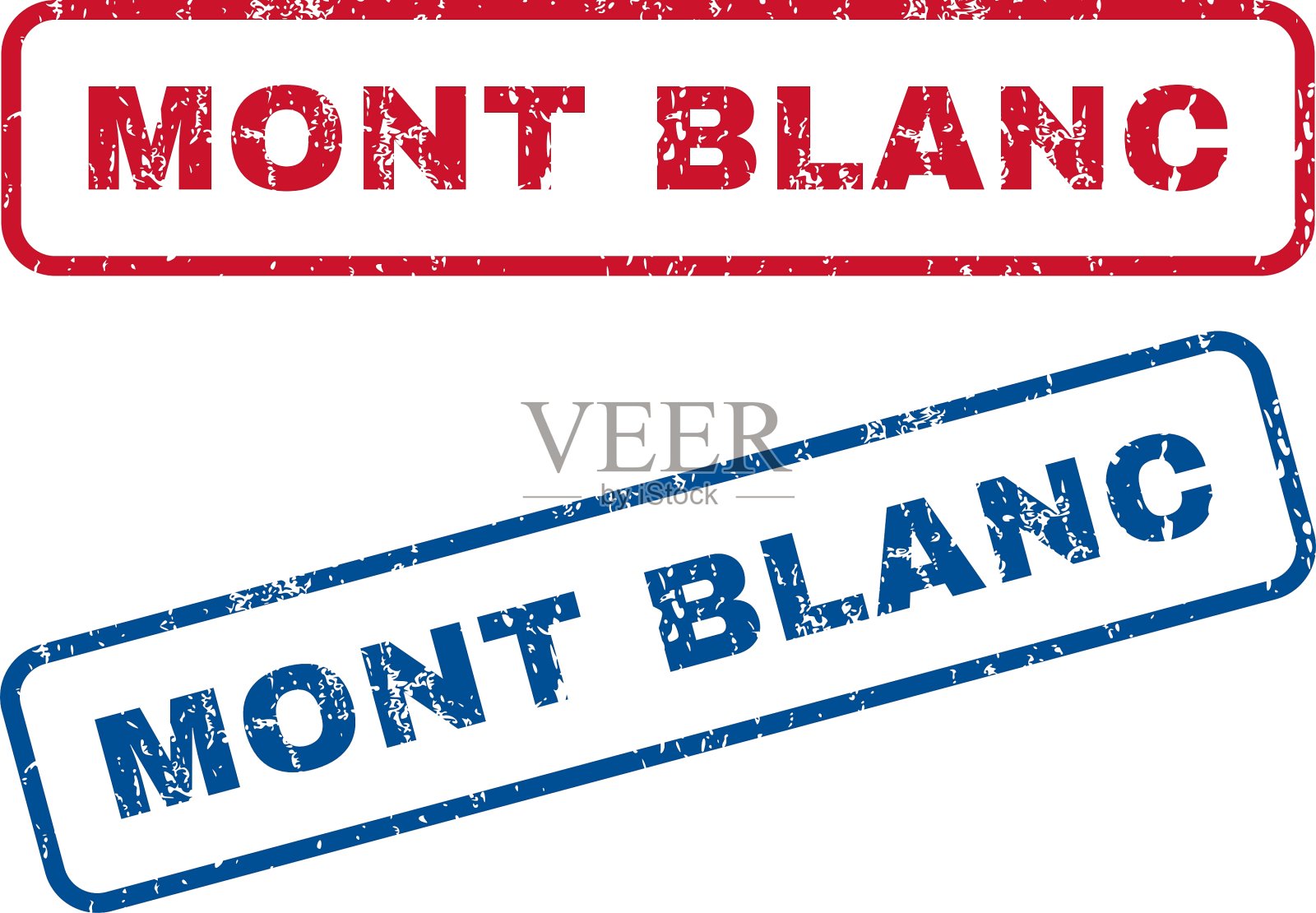 勃朗峰橡胶邮票插画图片素材