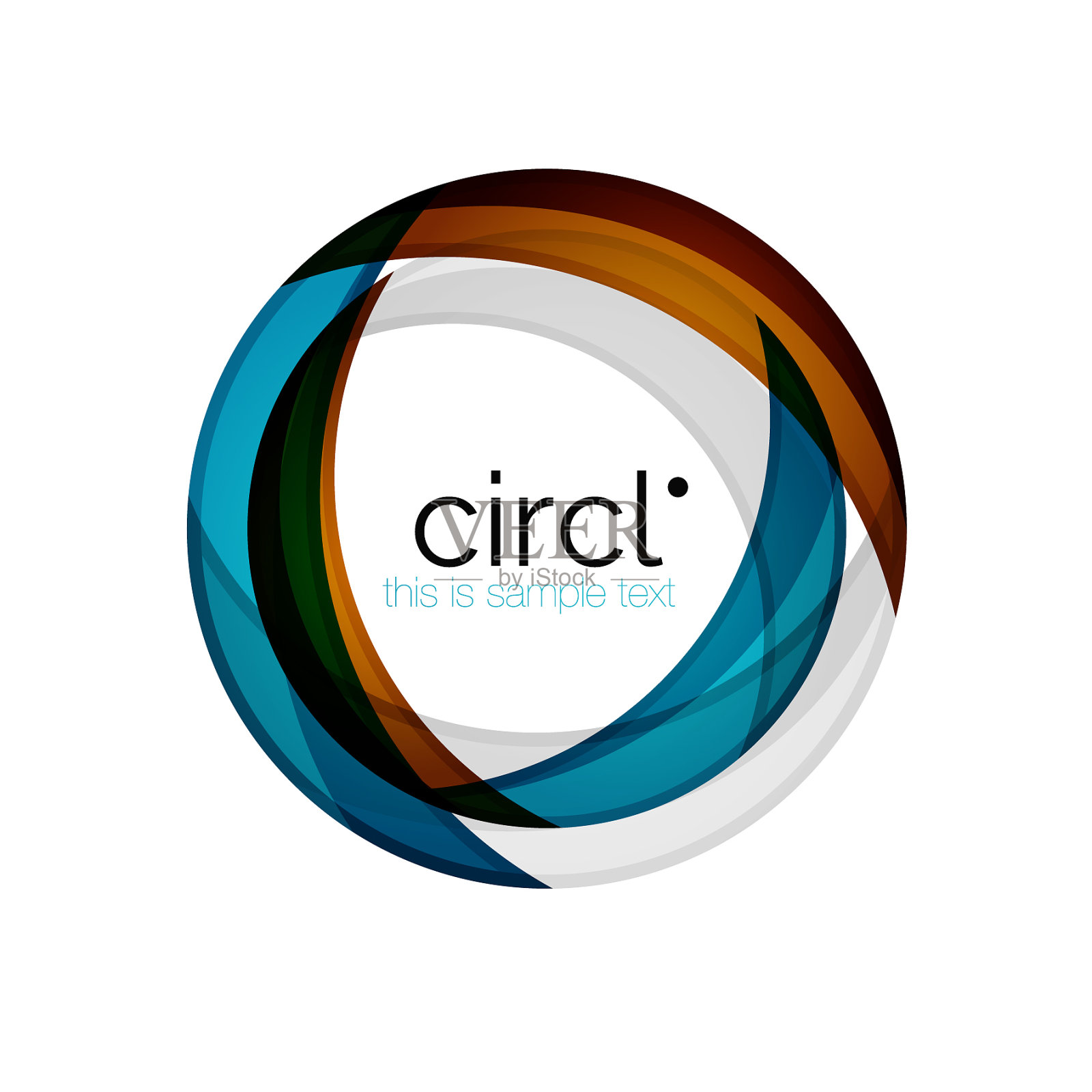 洁净专业多彩圈商业图标设计元素图片