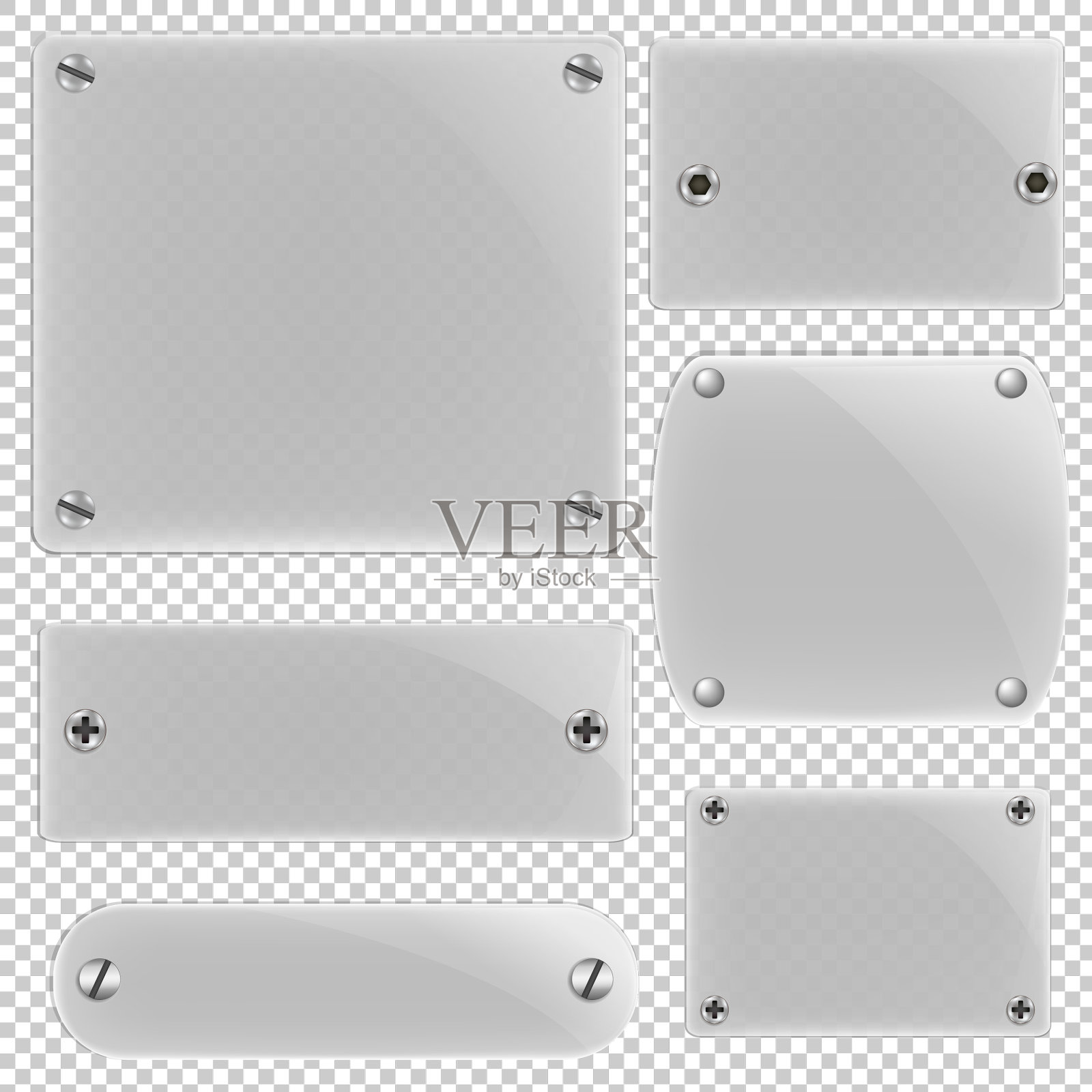 玻璃框架集图标素材