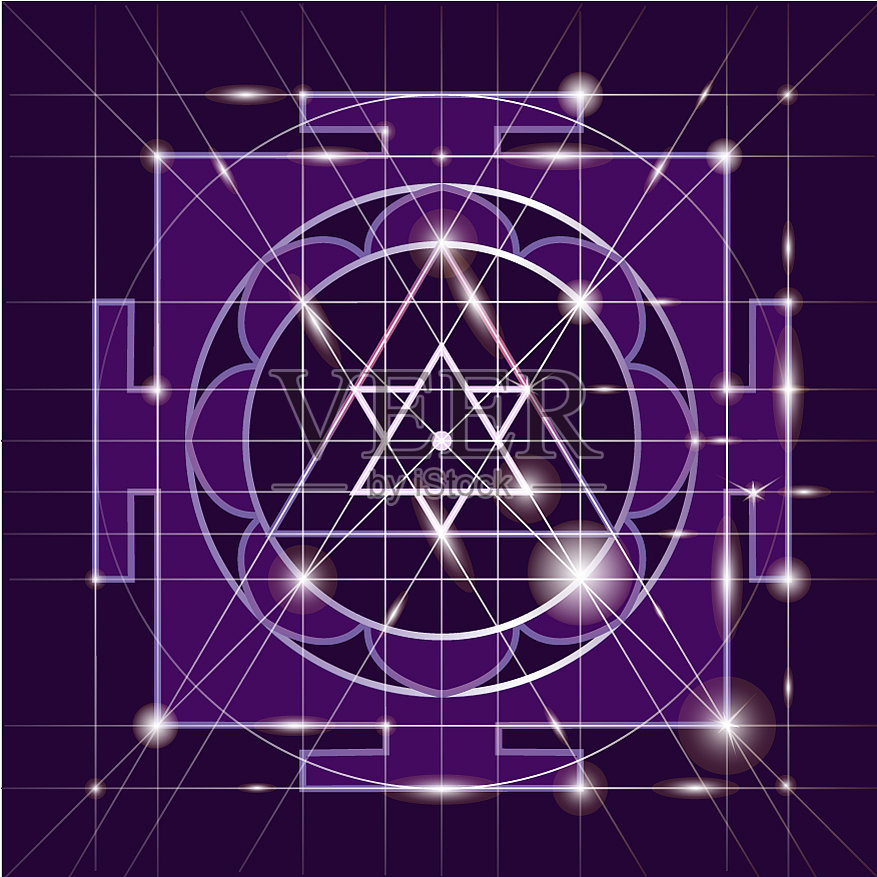 sree ganapati yantra 神圣几何插画图片素材