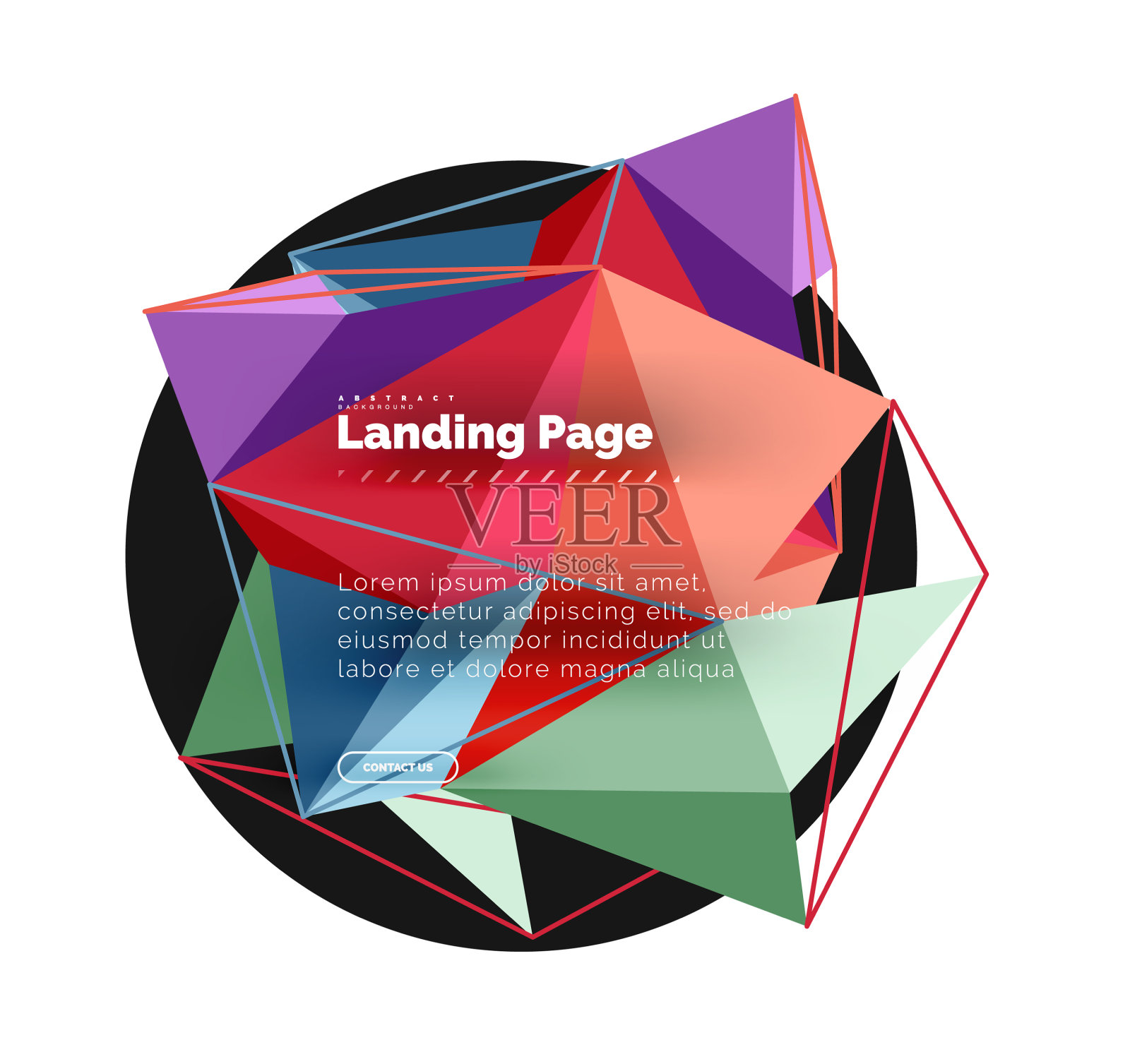 三维三角形抽象背景多边形插画图片素材