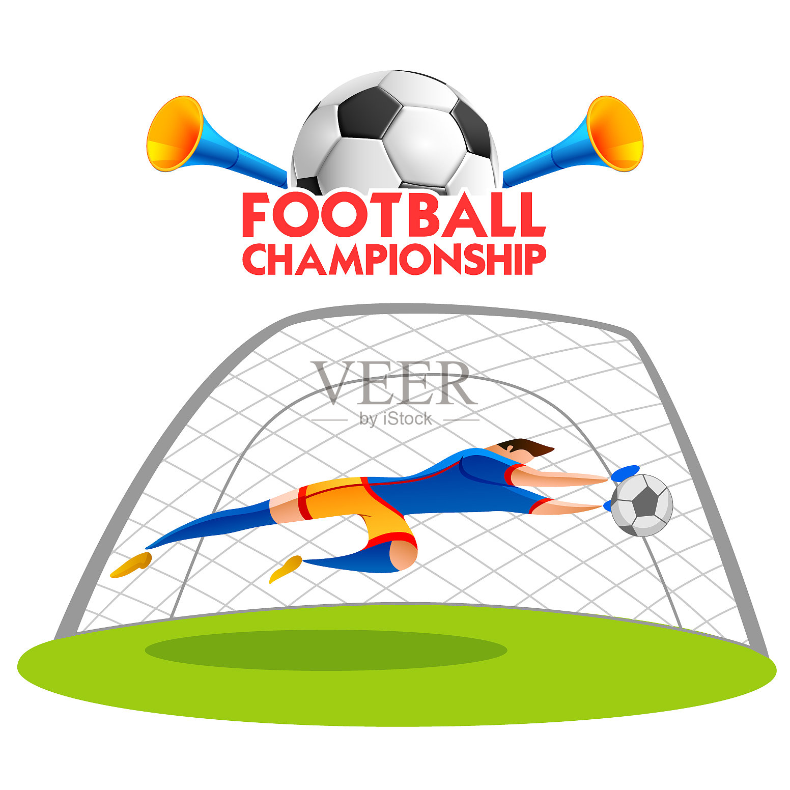足球冠军杯足球运动背景插画图片素材