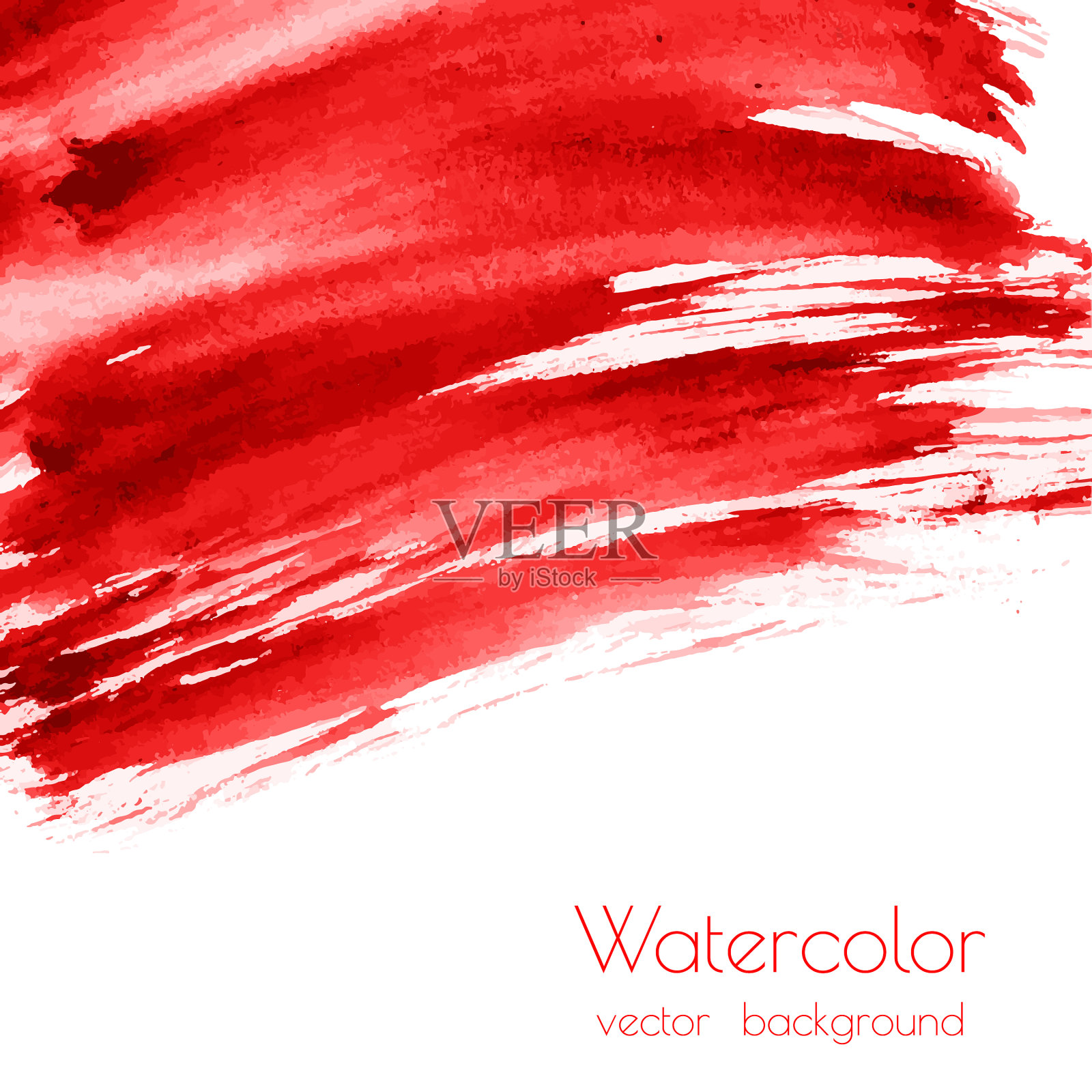 红玫瑰水彩纹理背景插画图片素材