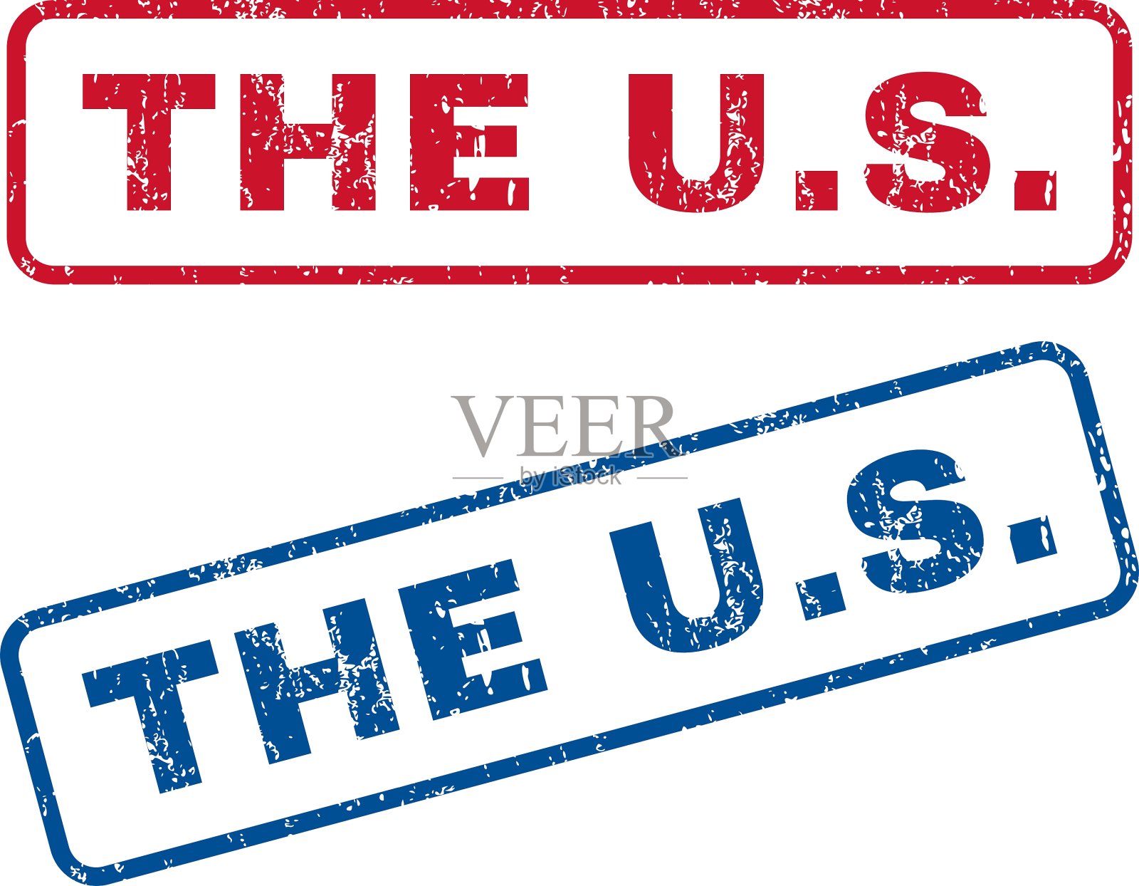 美国橡皮图章插画图片素材