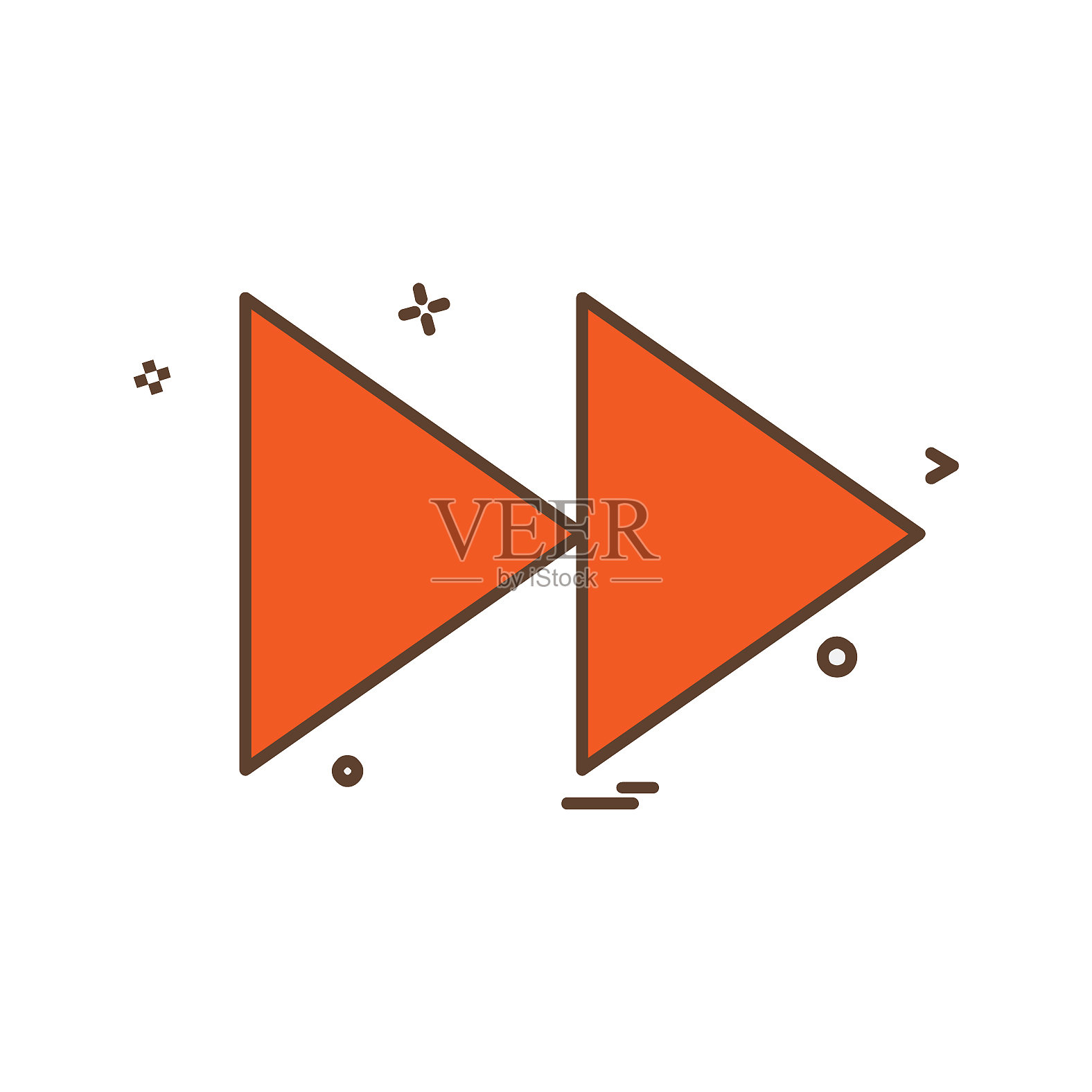 右箭头图标设计插画图片素材