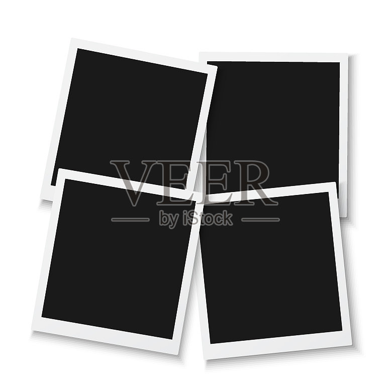 空白古董相框模型孤立在一个设计元素图片