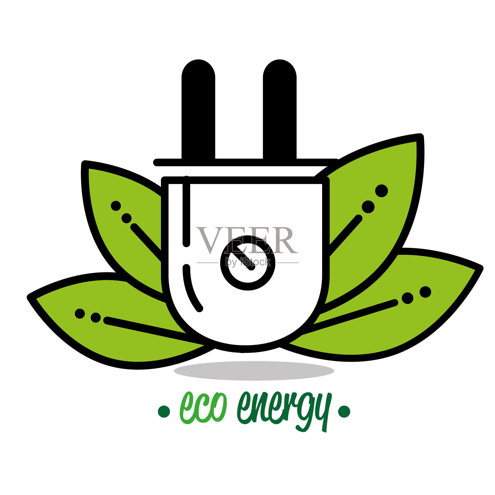 天然绿色生态能源设计插画图片素材