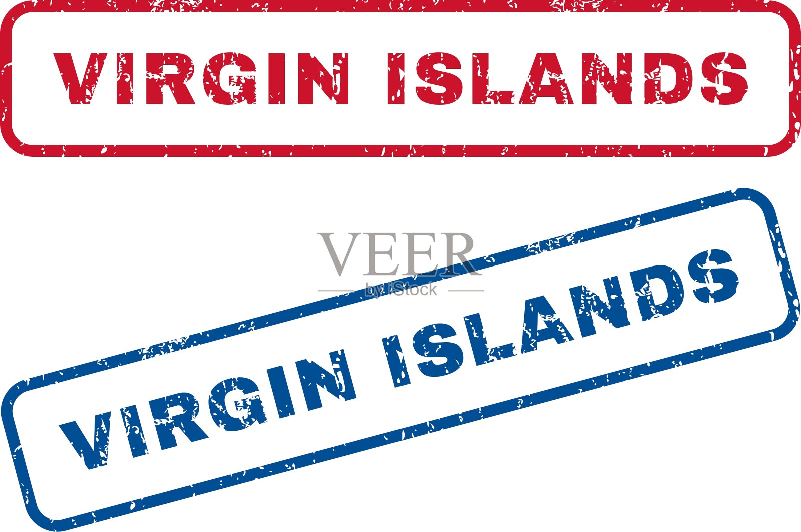 维尔京群岛橡皮邮票插画图片素材