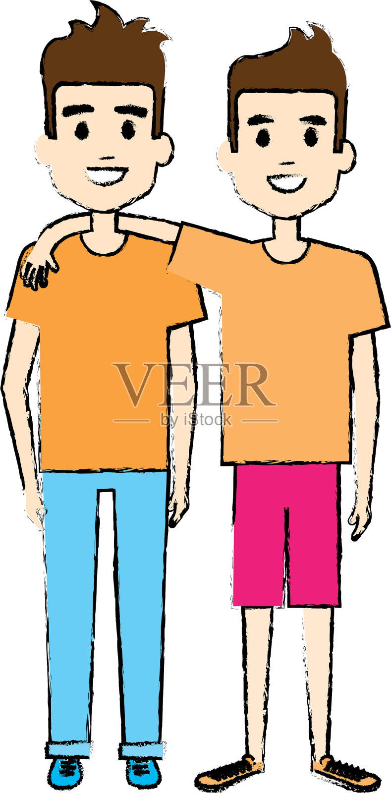 几个男性朋友的虚拟形象设计元素图片