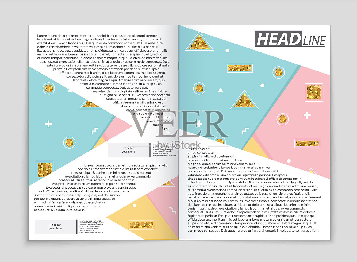 抽象布局的艺术背景设置设计模板素材