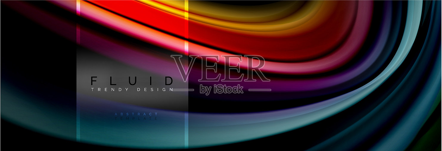 流体颜色抽象背景彩色海报插画图片素材