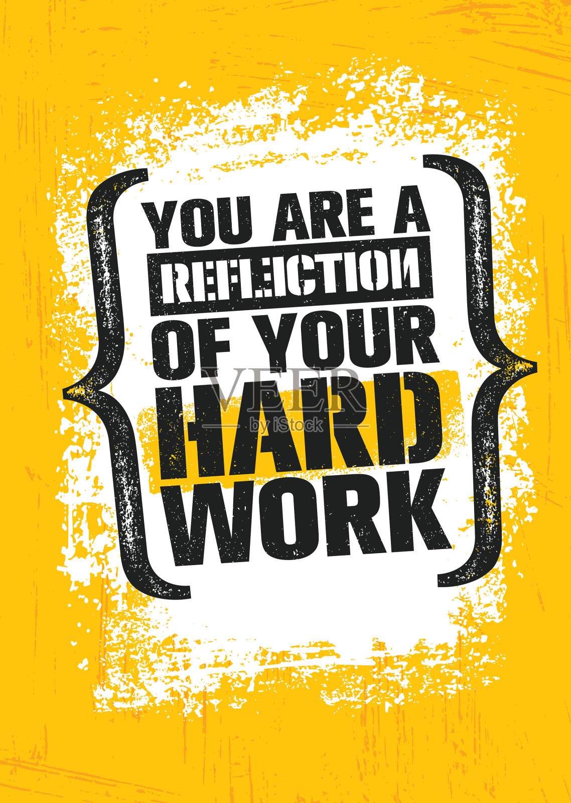 你是你艰苦锻炼的反映插画图片素材