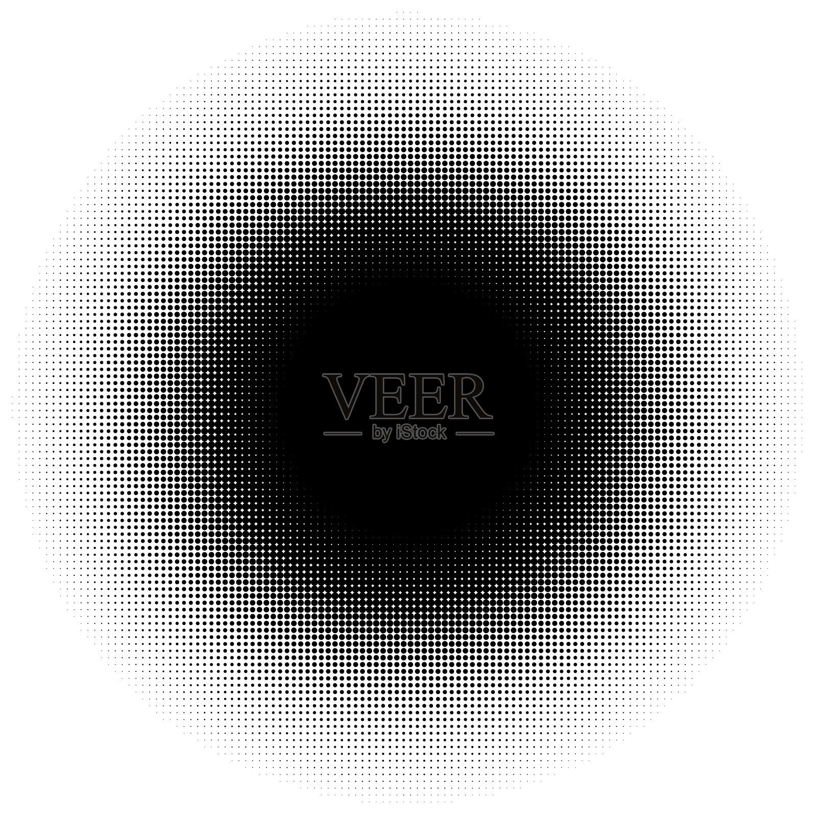 半色调元素圆形半色调图案斑点插画图片素材