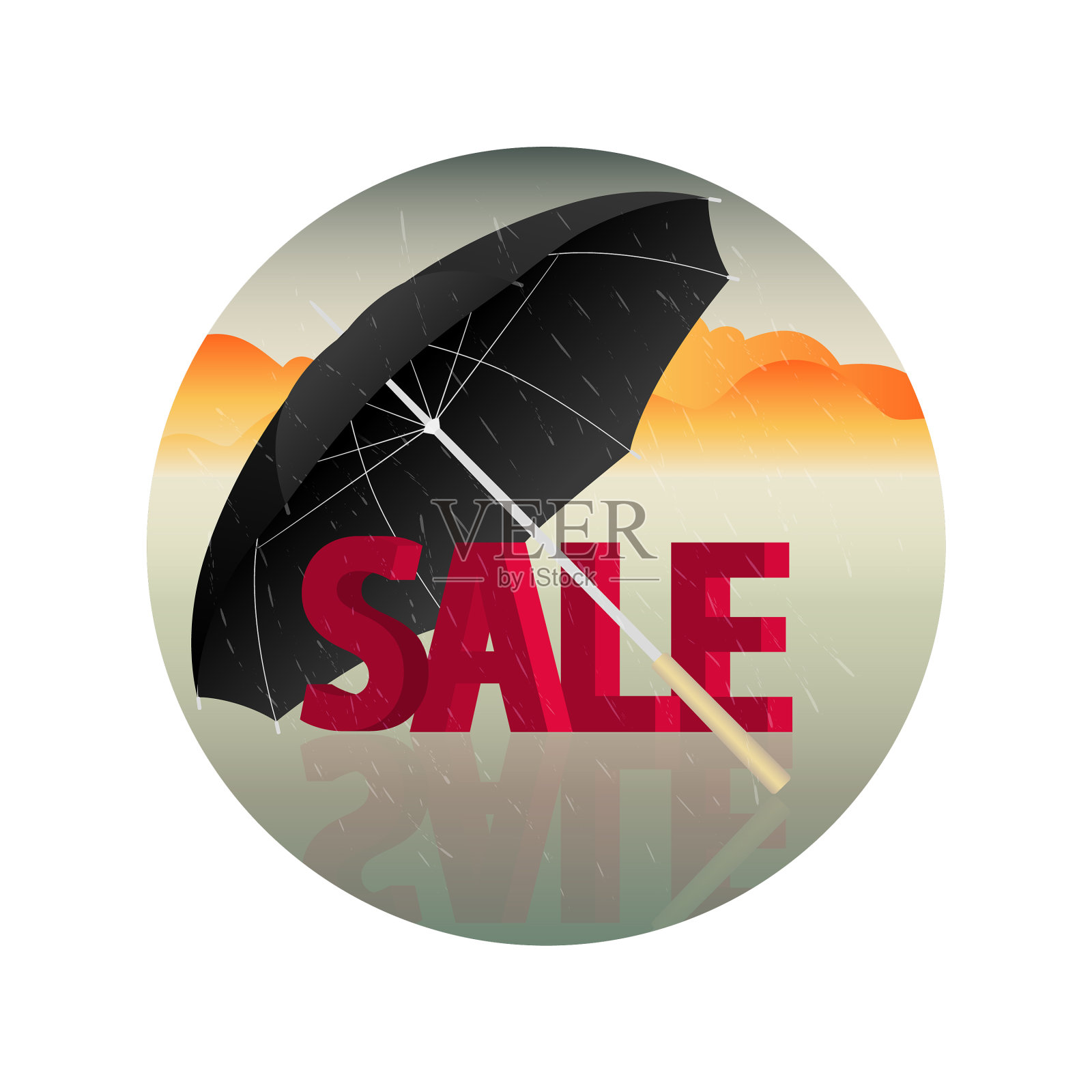 秋季销售背景季节颜色森林雨图标素材