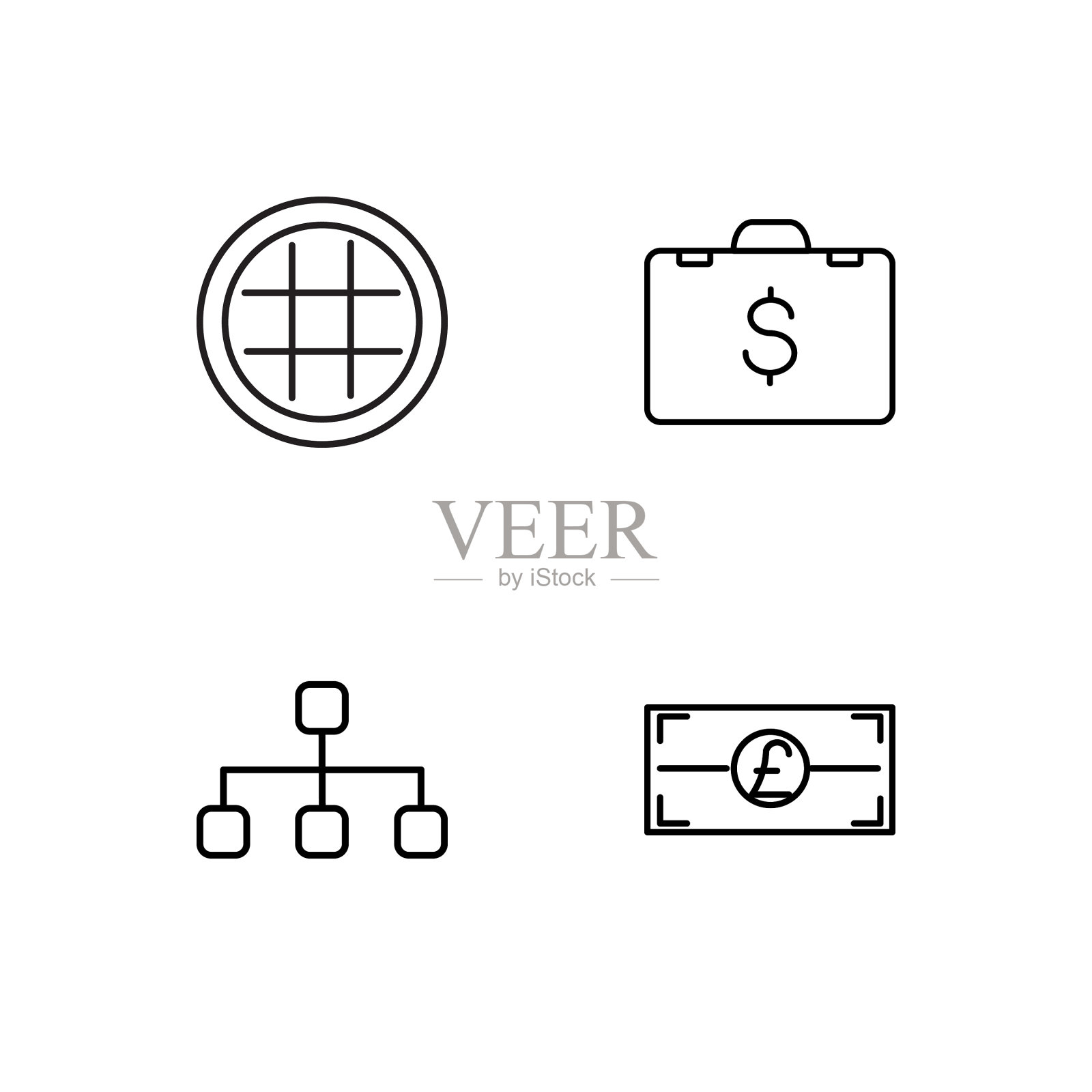 业务简单概述图标集图标素材