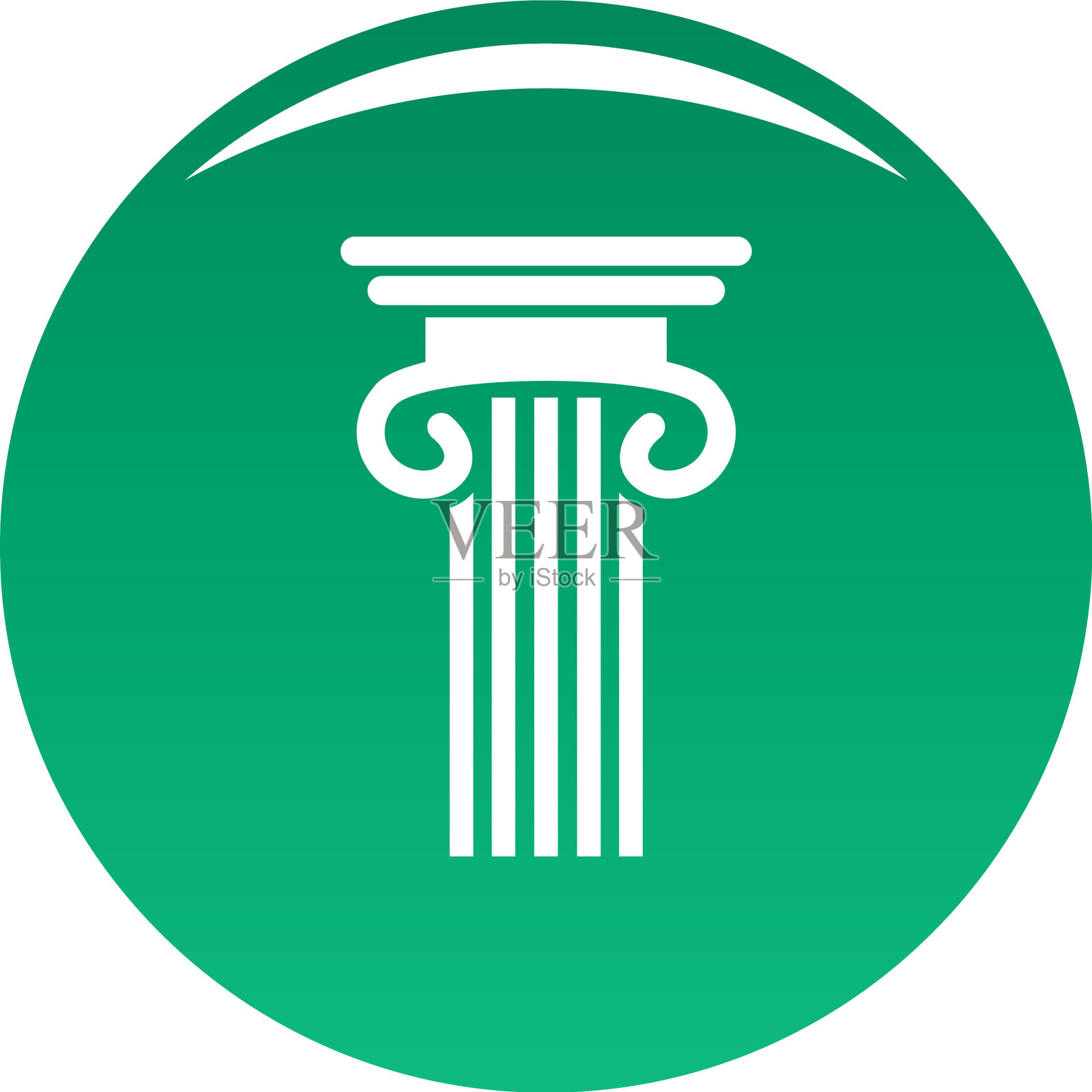 双列绿色列图标图标素材