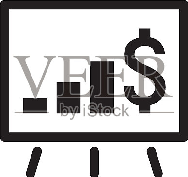 增长的业务图标演示平面设计图标素材