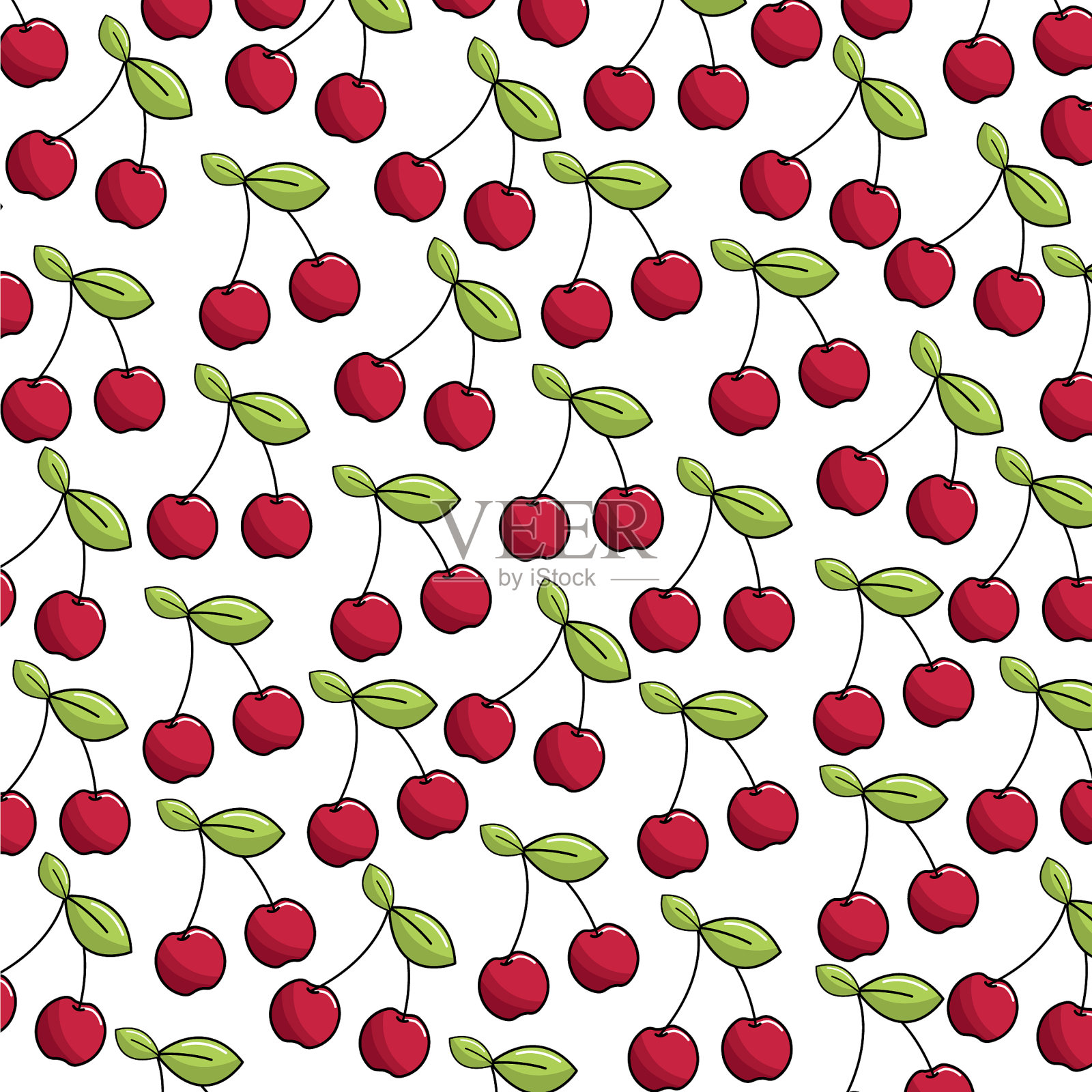 自然樱桃背景图标插画图片素材