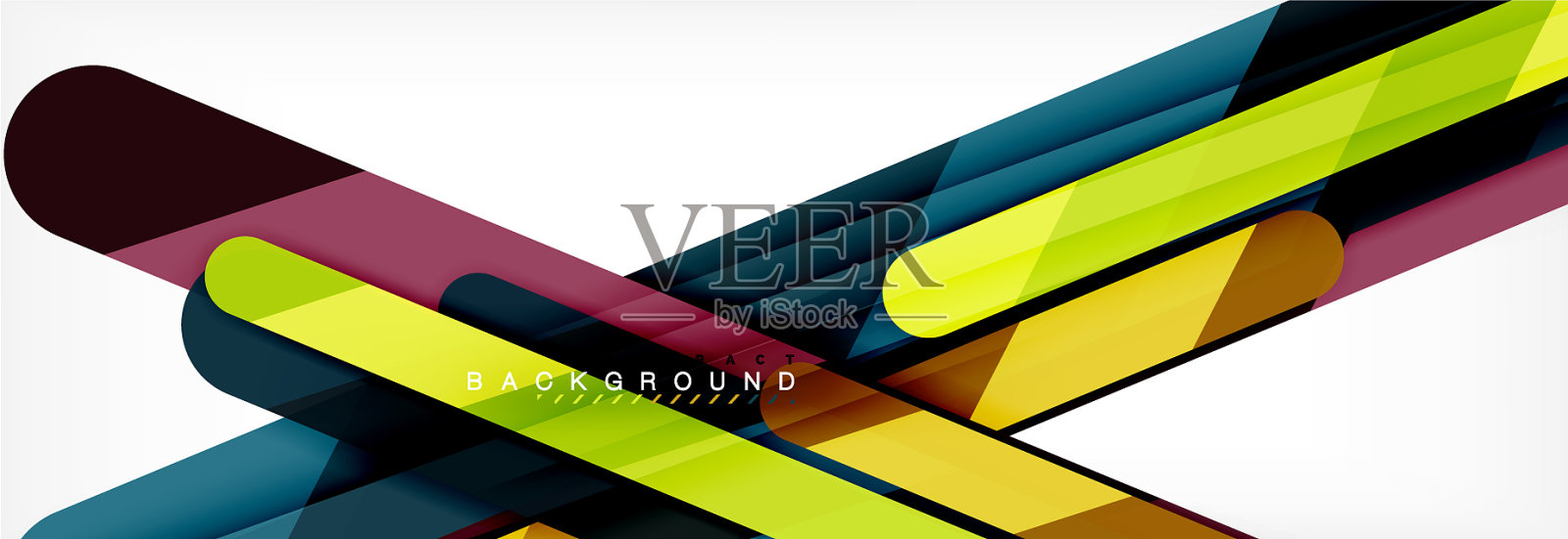 抽象多彩的线条现代几何插画图片素材