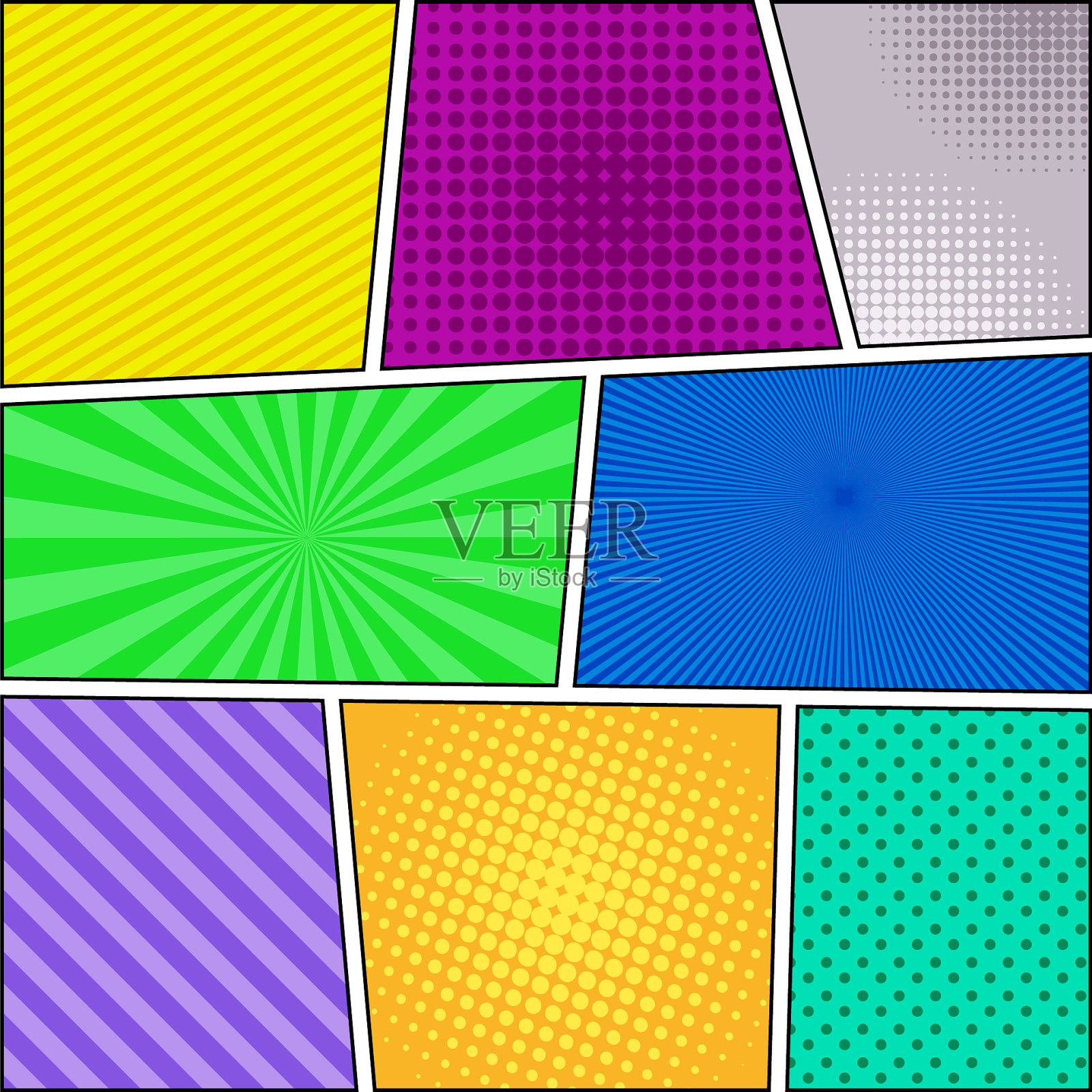 漫画页面背景插画图片素材