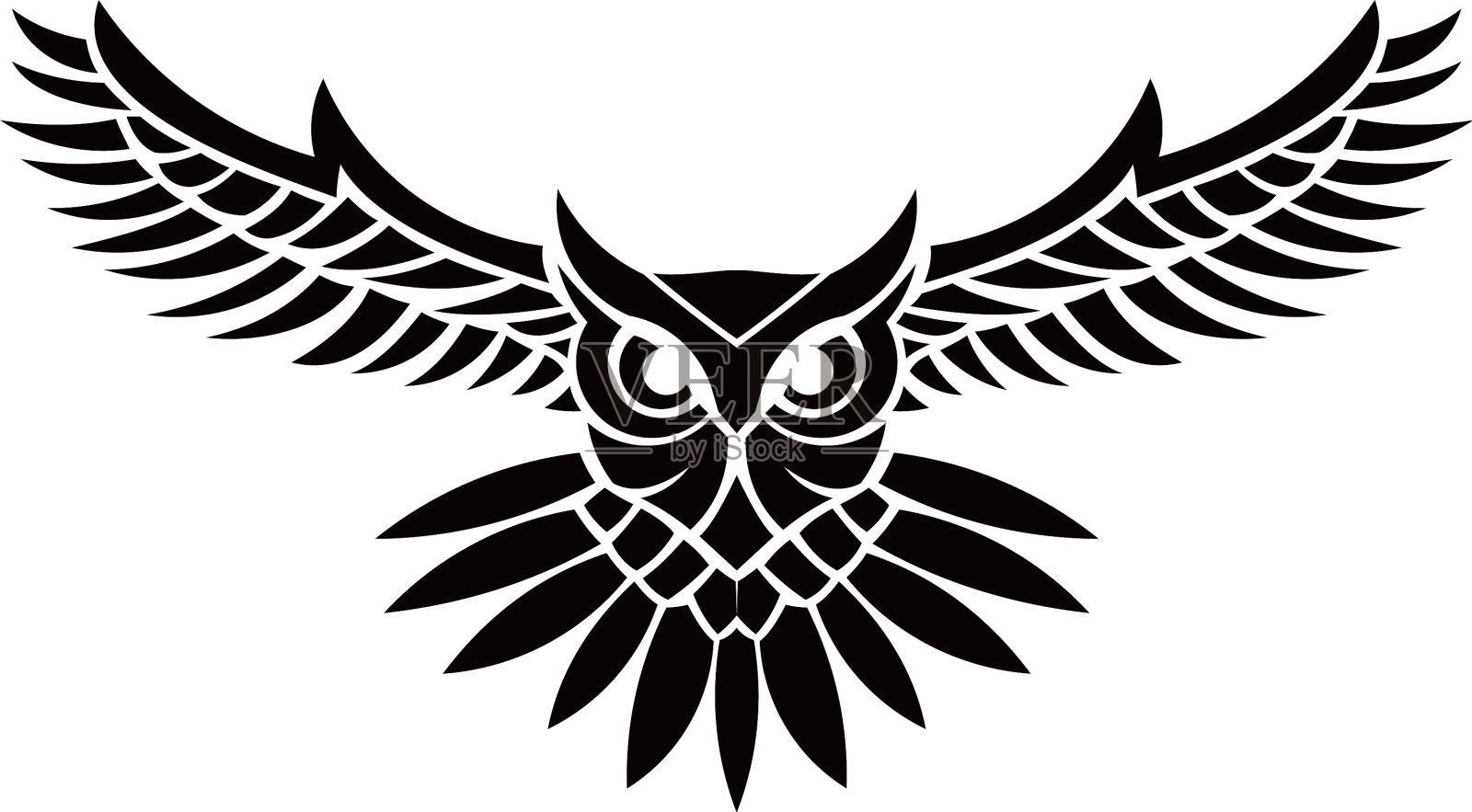 猫头鹰标志- w上的标志设计设计元素图片