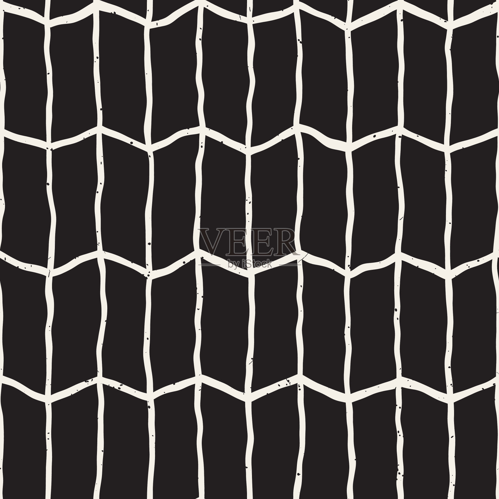 无缝模式与手绘笔触插画图片素材