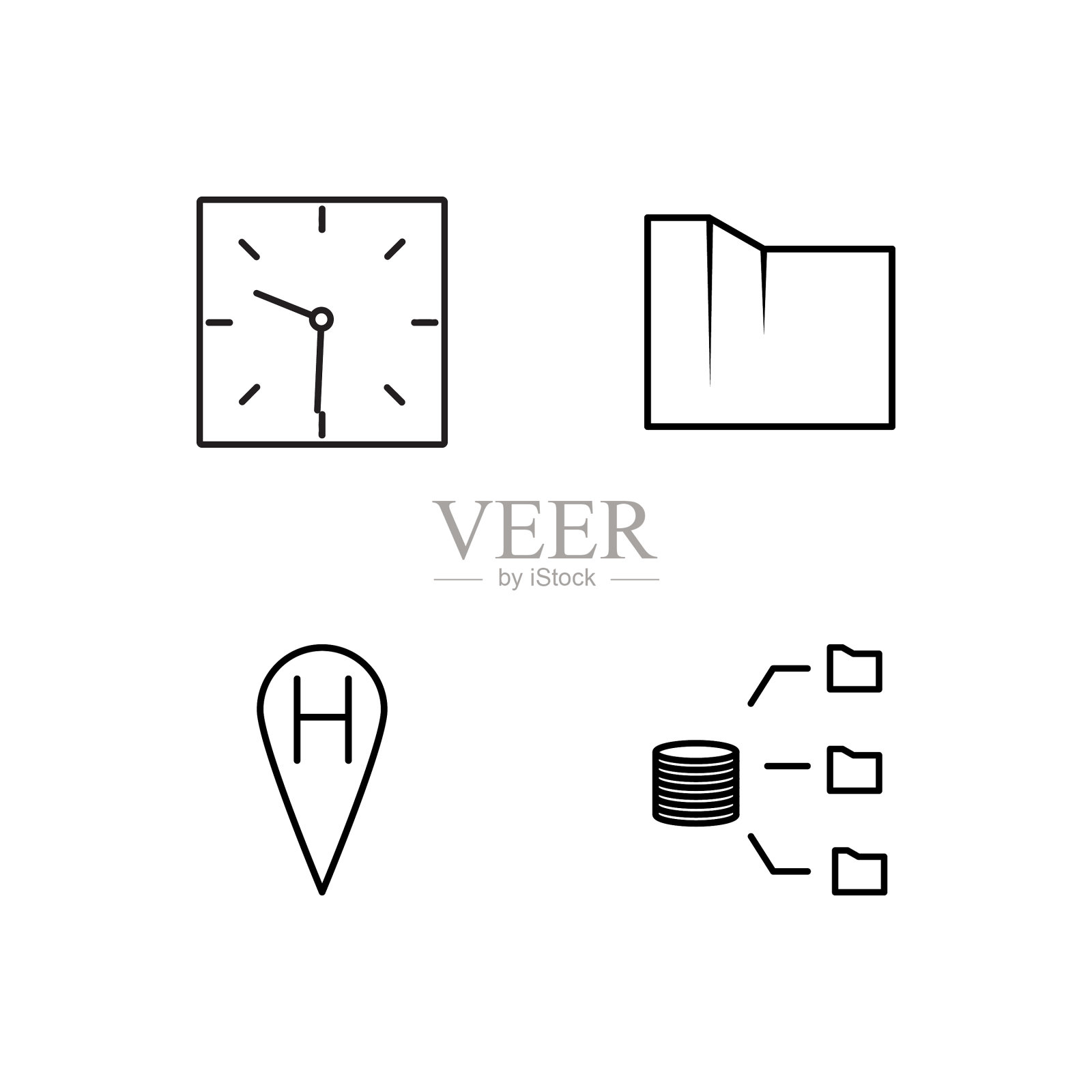 业务简单概述图标集图标素材