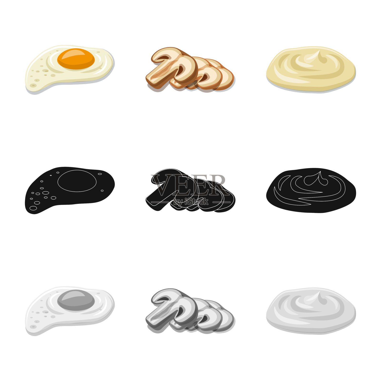 汉堡和三明治的标志插画图片素材