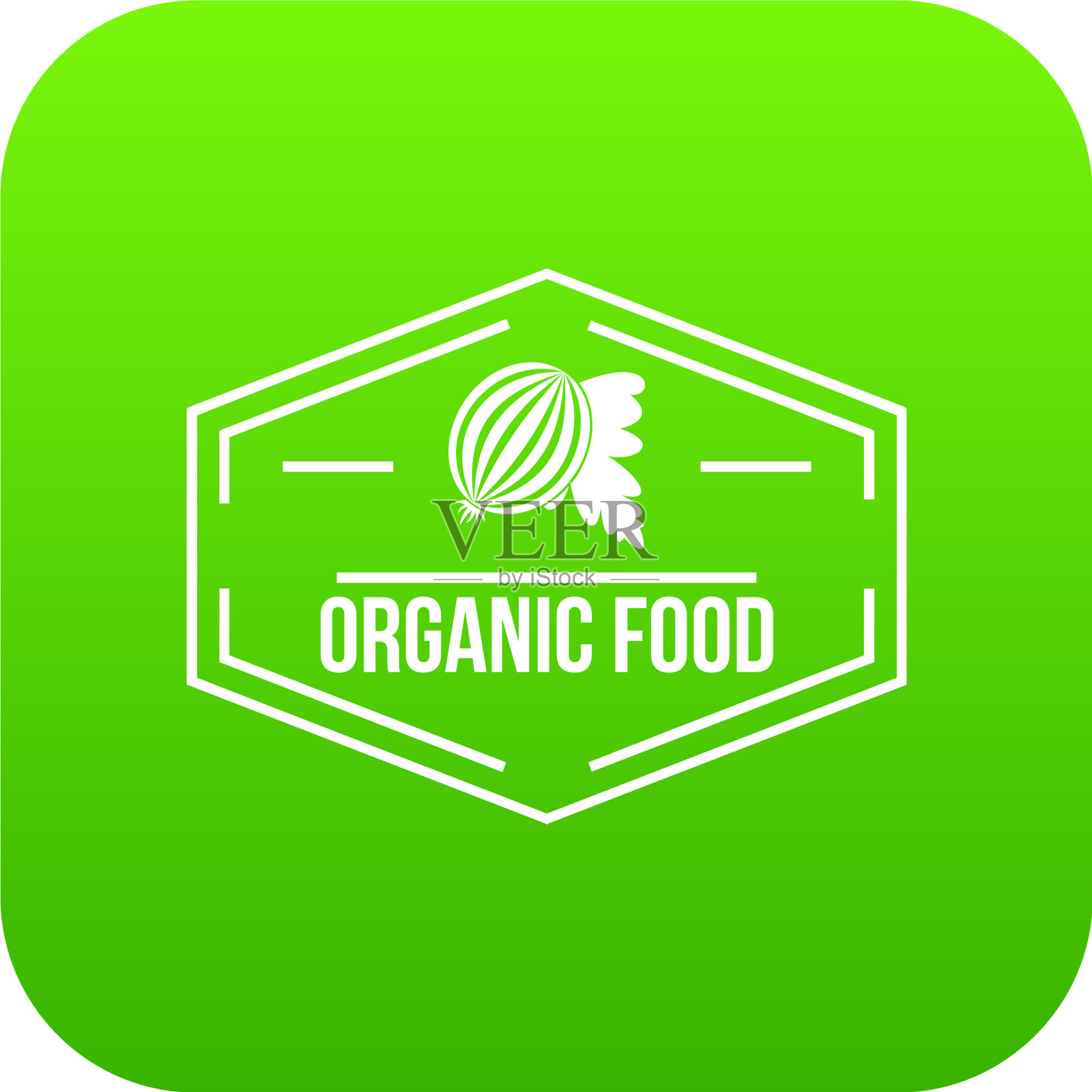 有机食品标志绿色插画图片素材