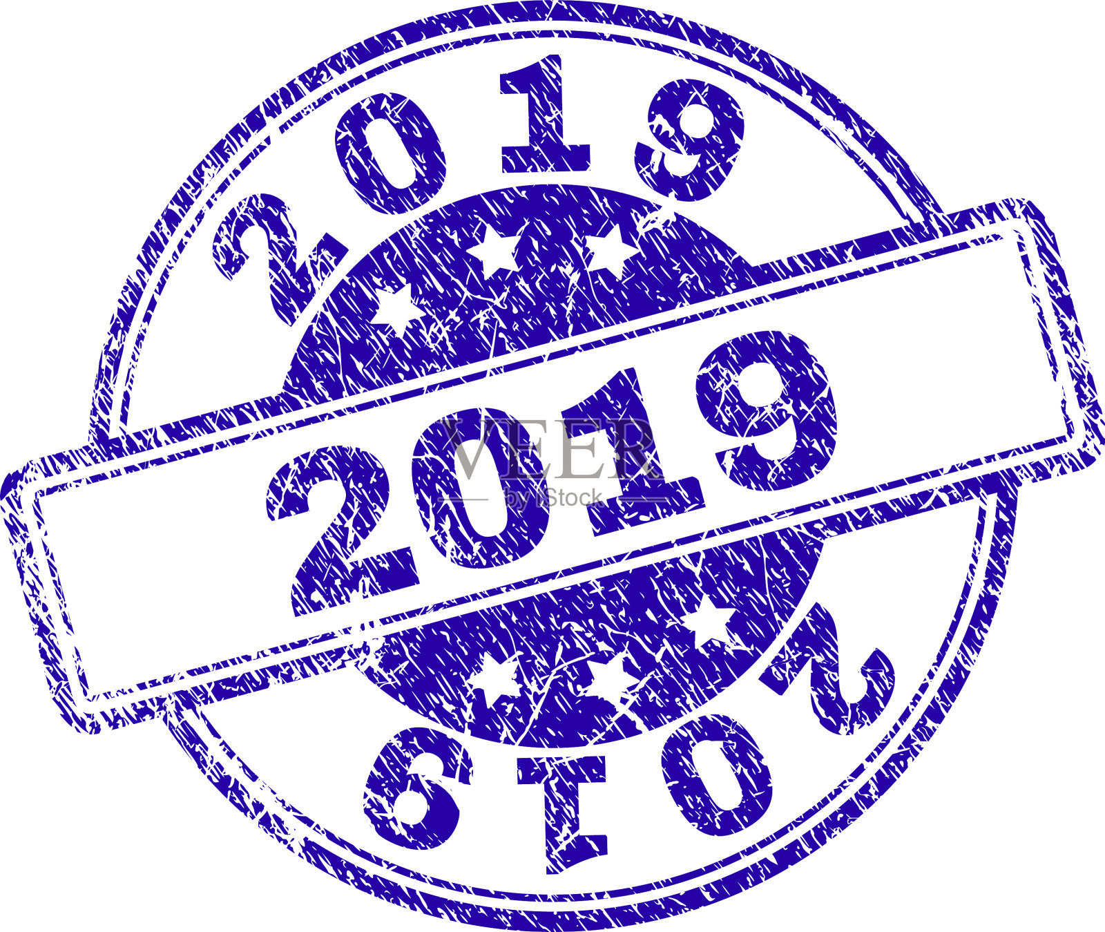 垃圾纹理2019邮票印章插画图片素材