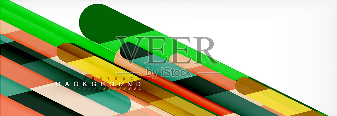 抽象多彩的线条现代几何插画图片素材