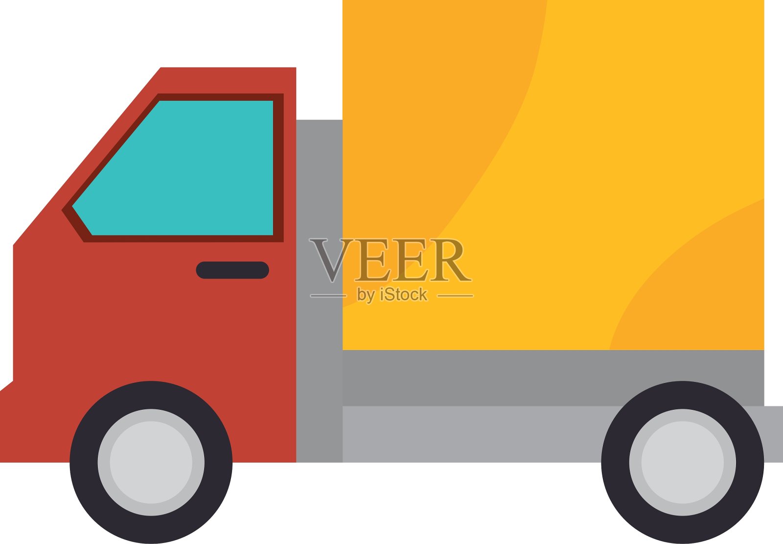 货车送货服务插画图片素材