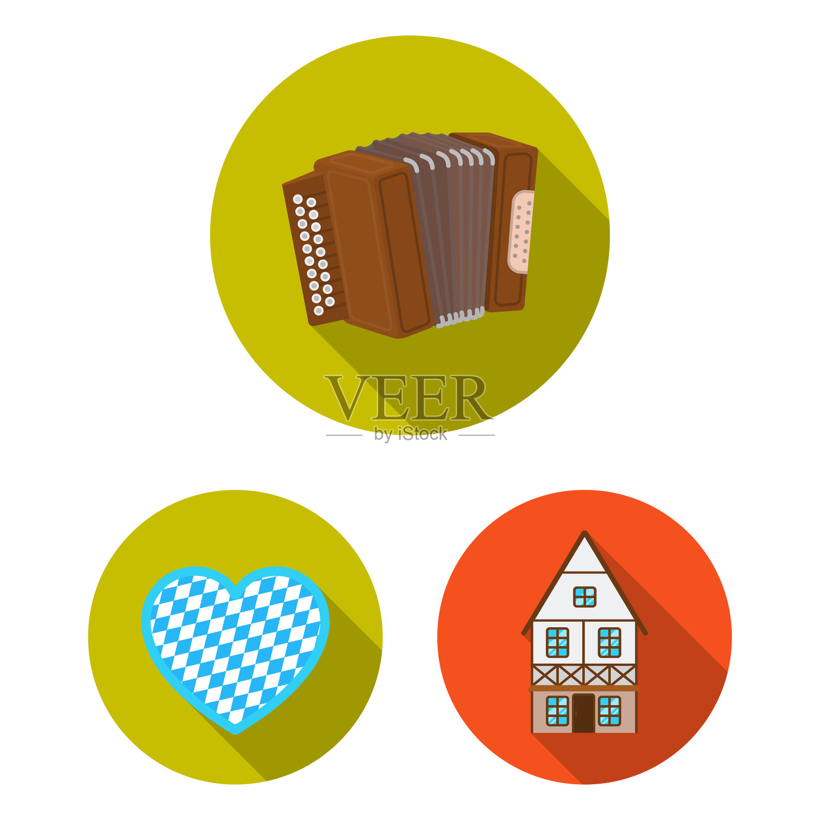 十月节日在慕尼黑平图标设置图标素材