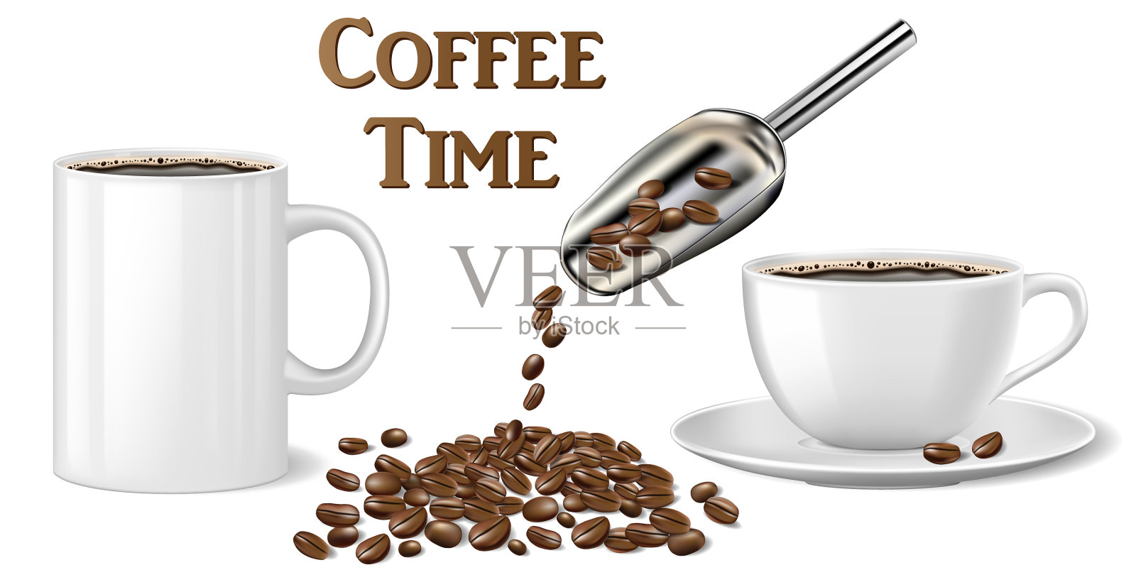 黑色速溶咖啡杯模型模板隔离设计元素图片