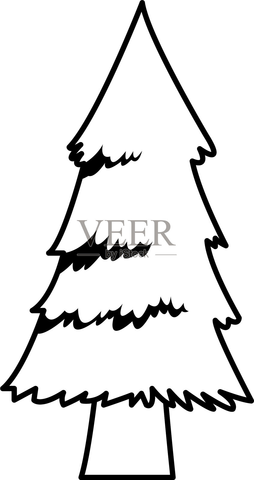 松树图标插画图片素材