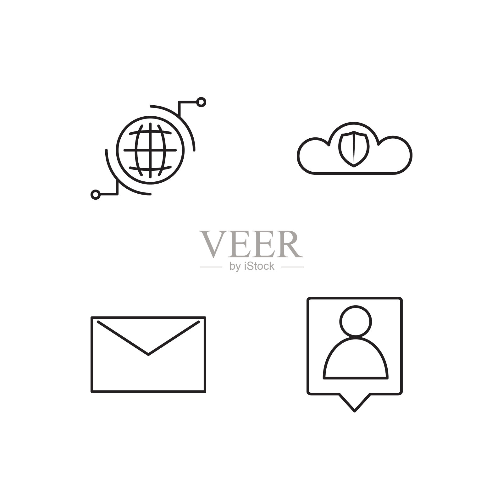 业务简单概述图标集图标素材