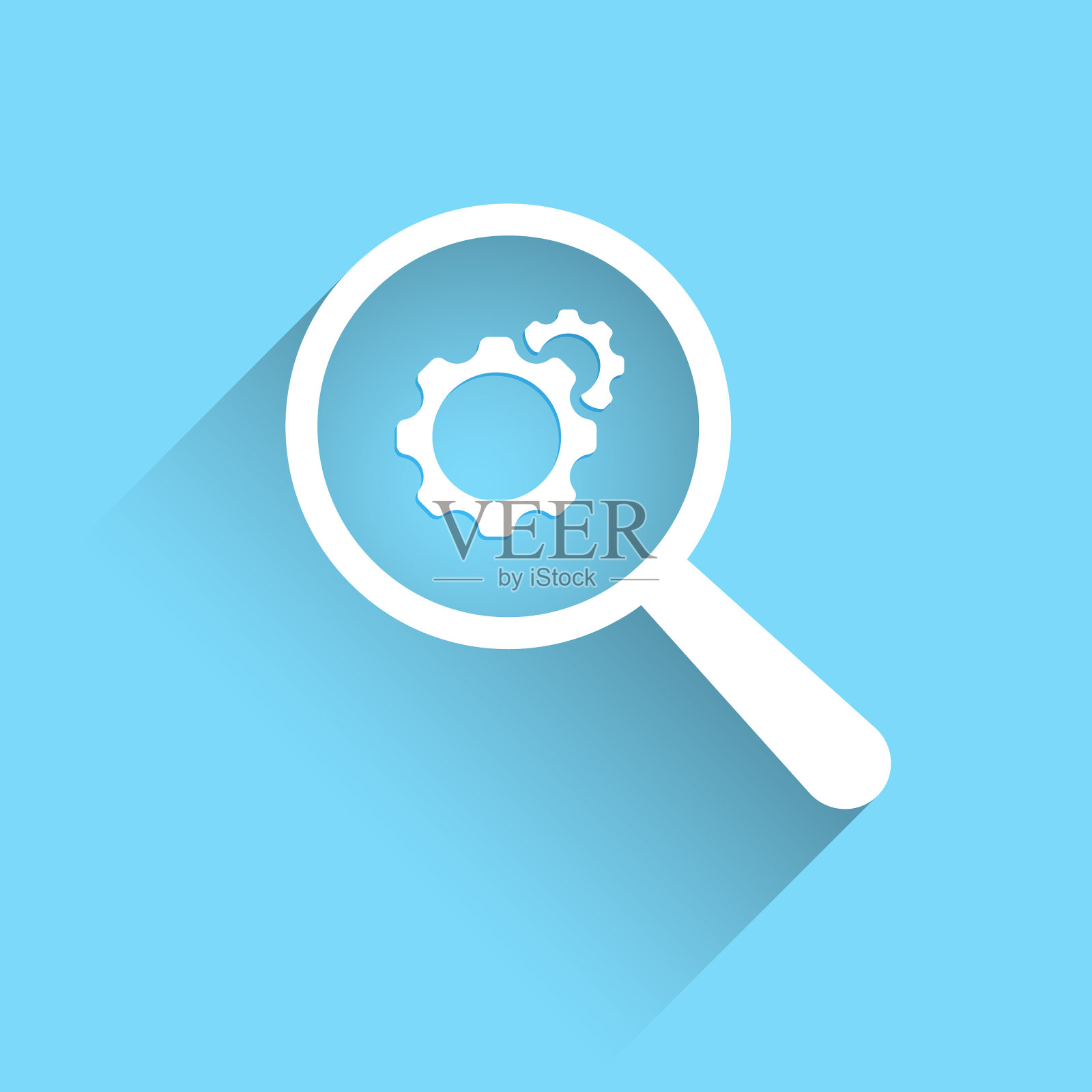 配置和支持图标放大镜插画图片素材