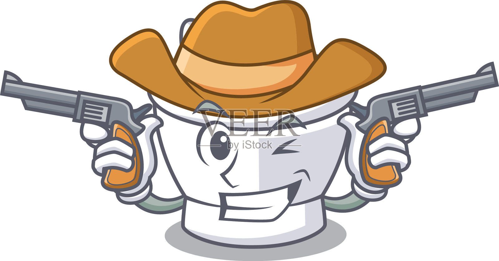 牛仔砂浆人物卡通风格插画图片素材