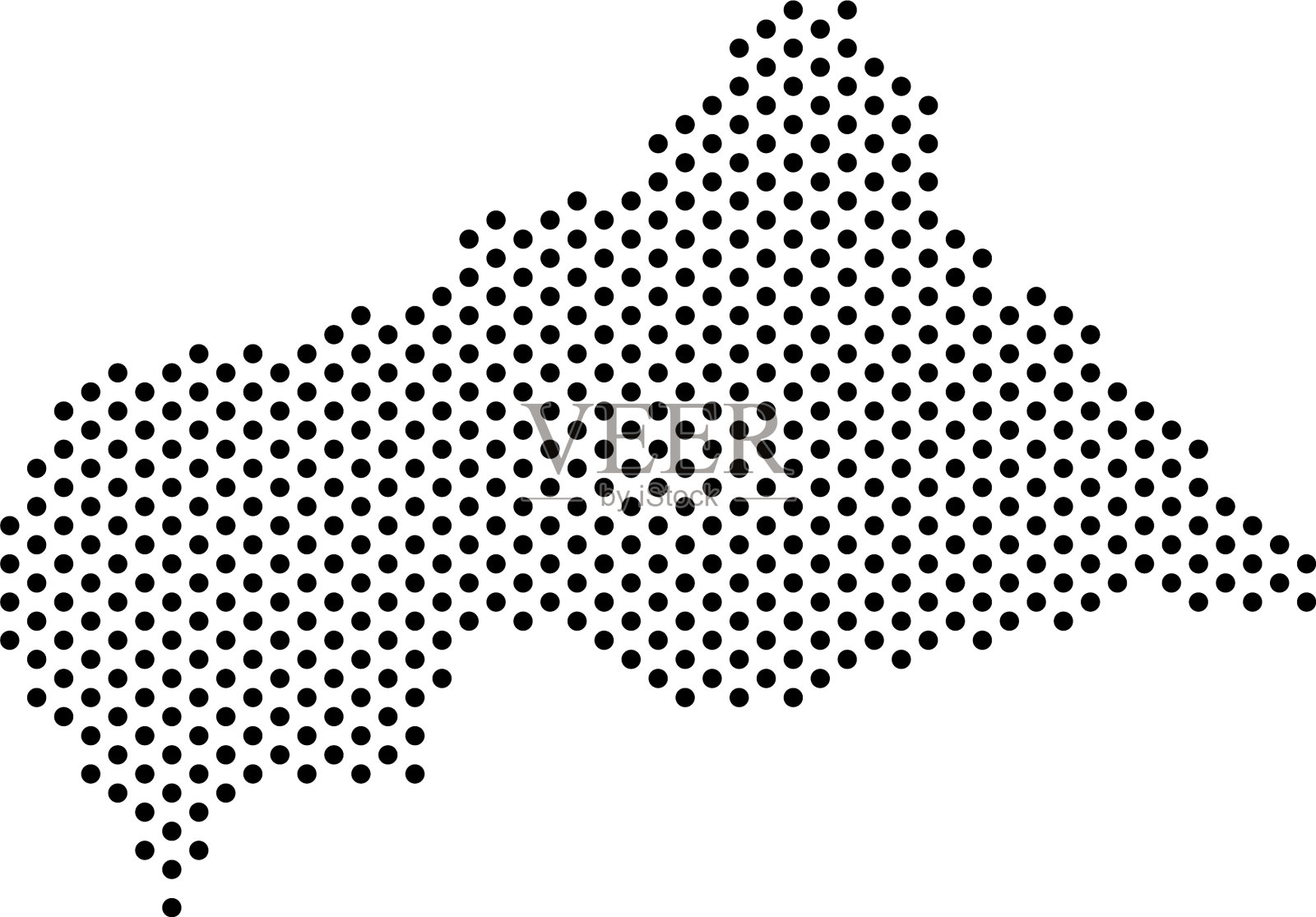 点中非共和国地图插画图片素材