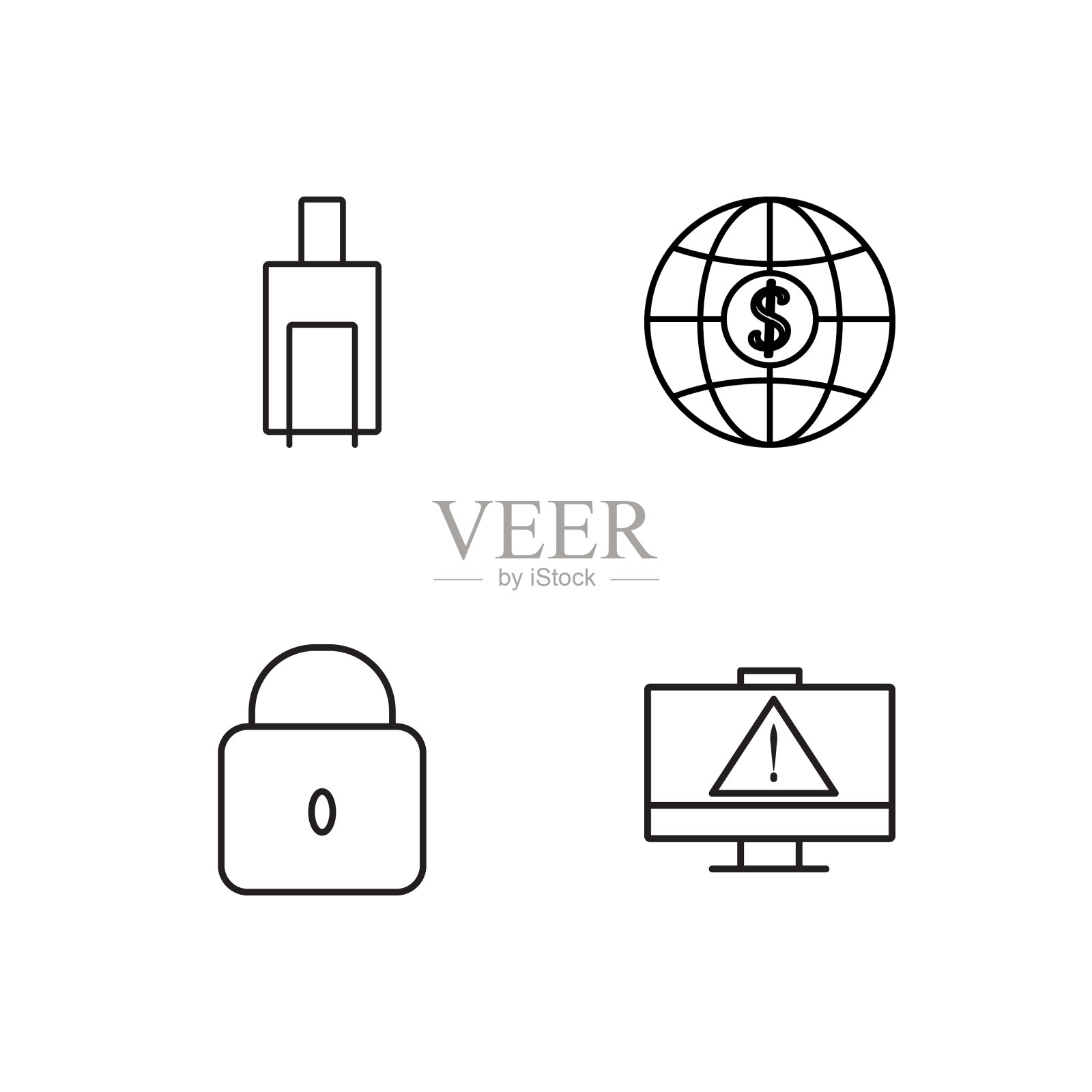 业务简单概述图标集图标素材